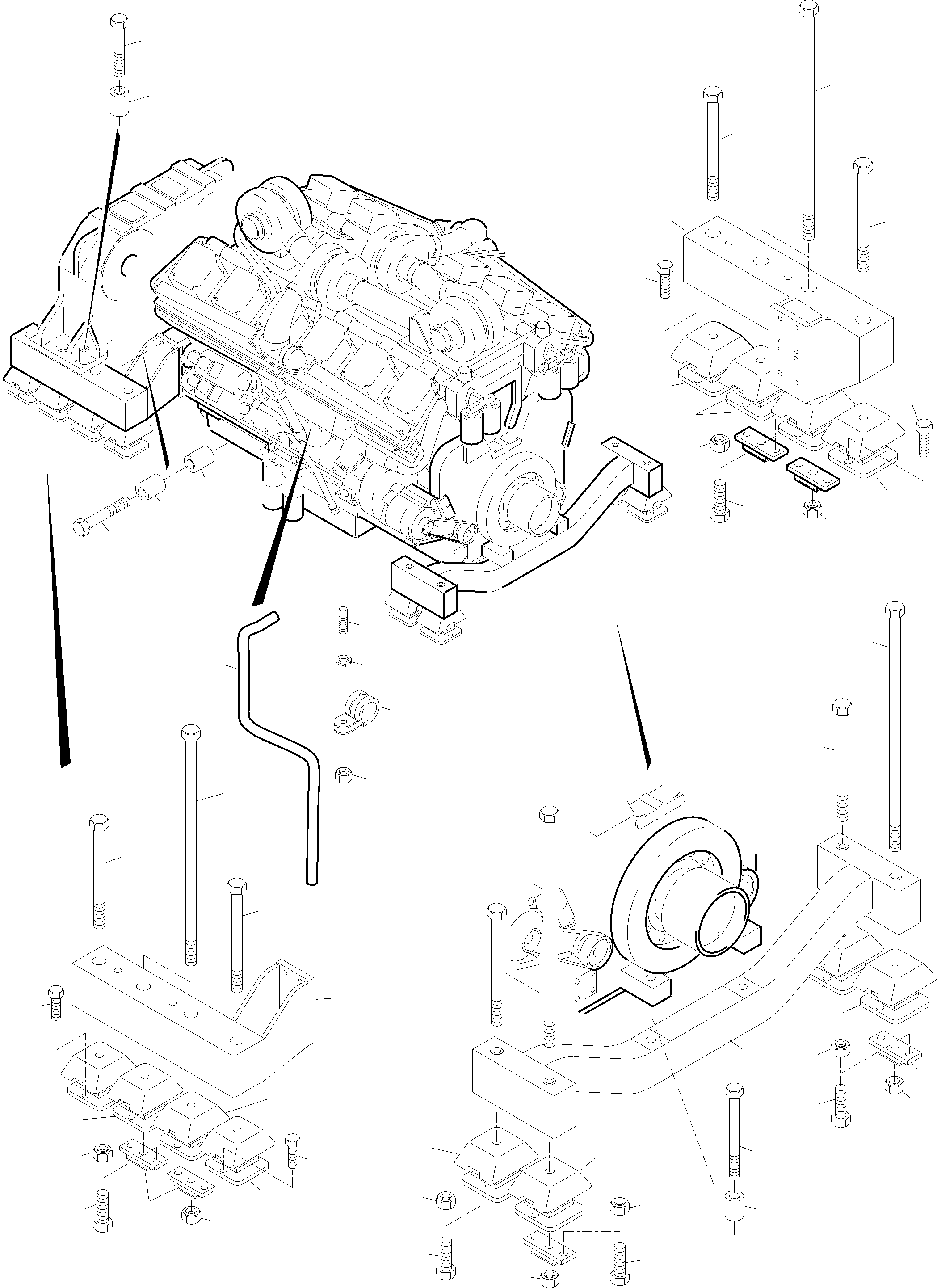Engine suspension 996 950 40 KOMATSU