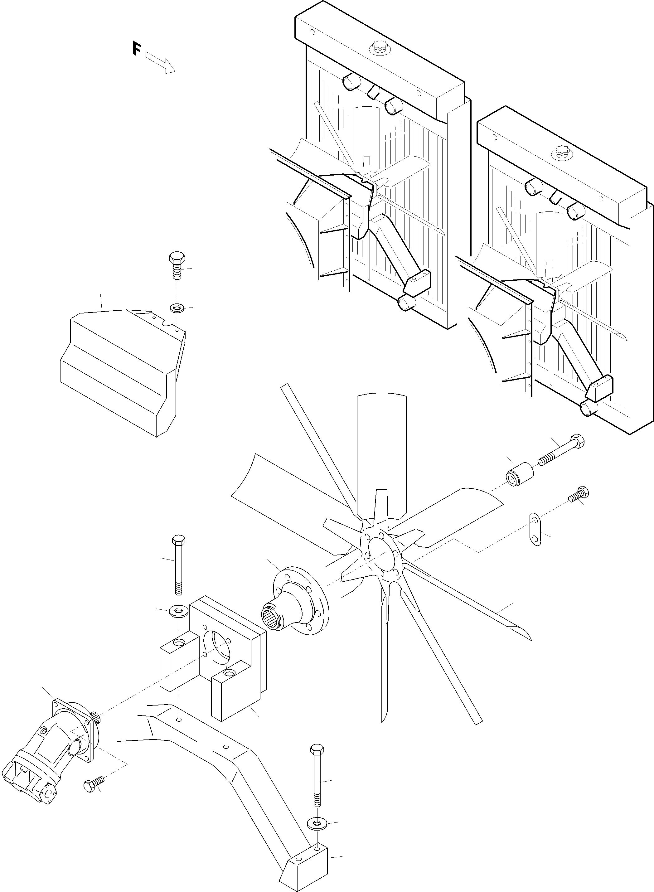 Fan crosshead 970 540 40 KOMATSU