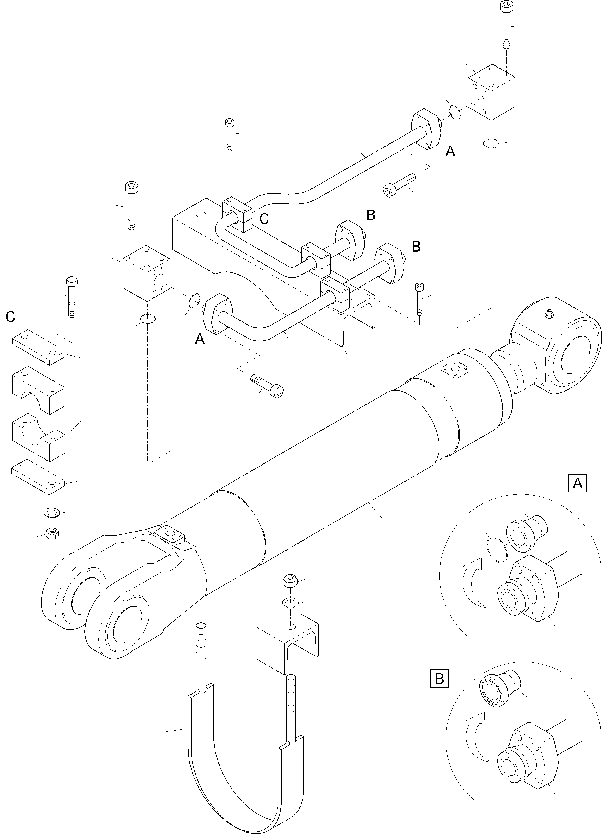 Pipe assy.Ø 65 911 396 40 KOMATSU