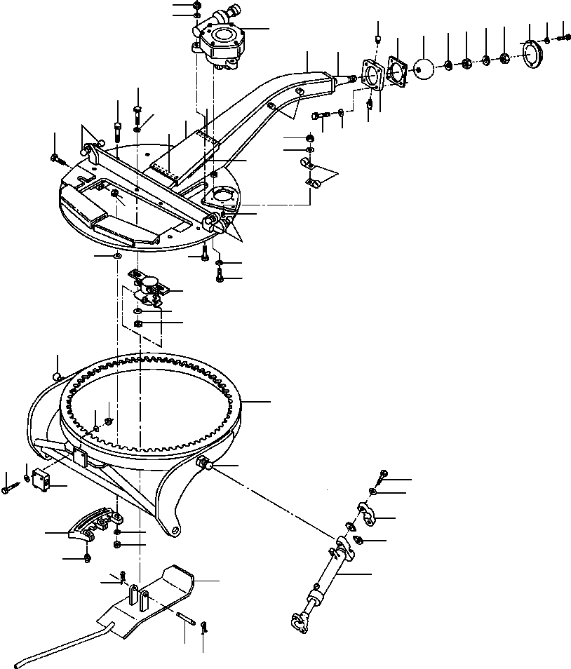 END WELDMENT, DRAWBAR 1436 884 H91 KOMATSU