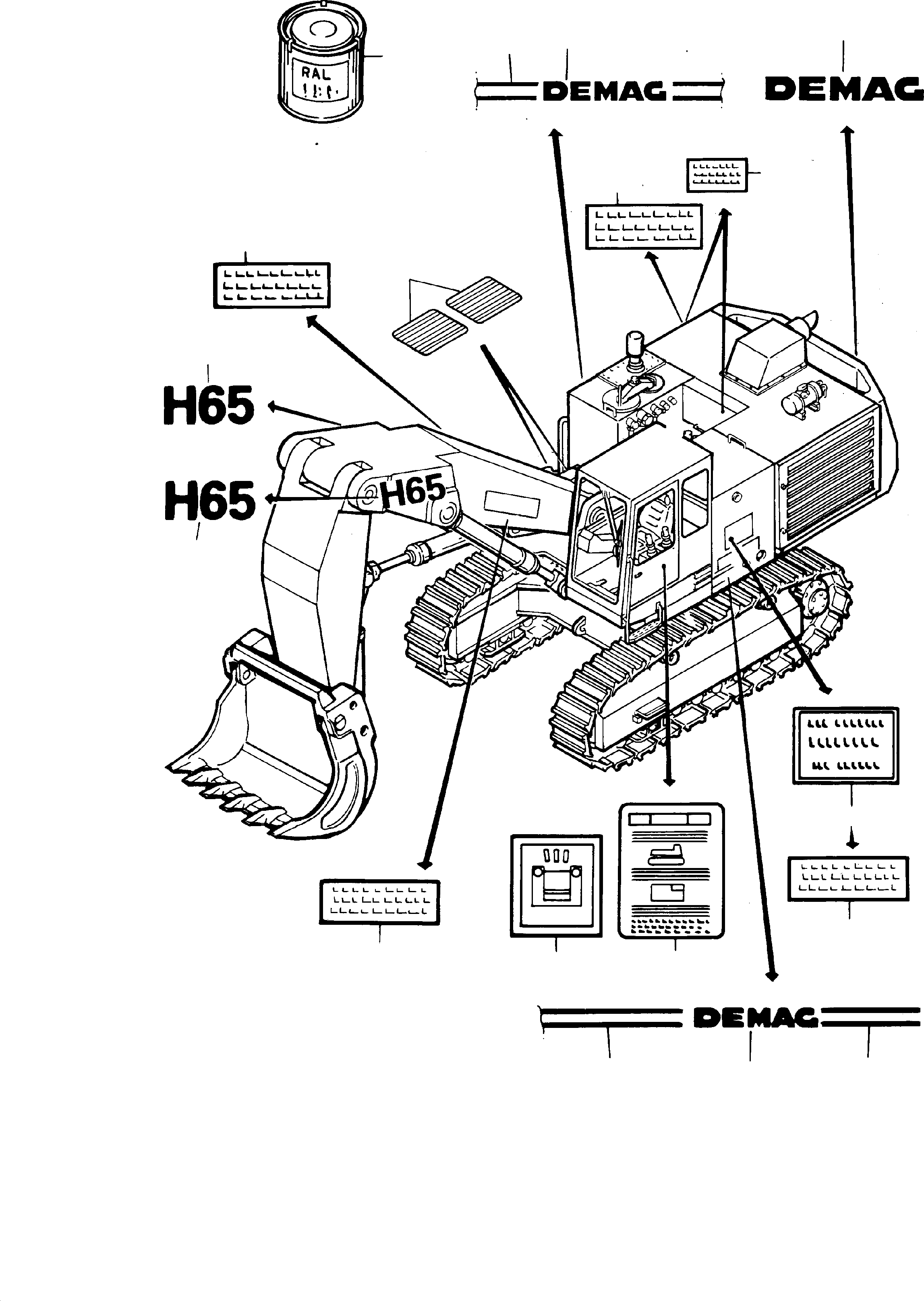 Decal set H 65 341 930 40 KOMATSU