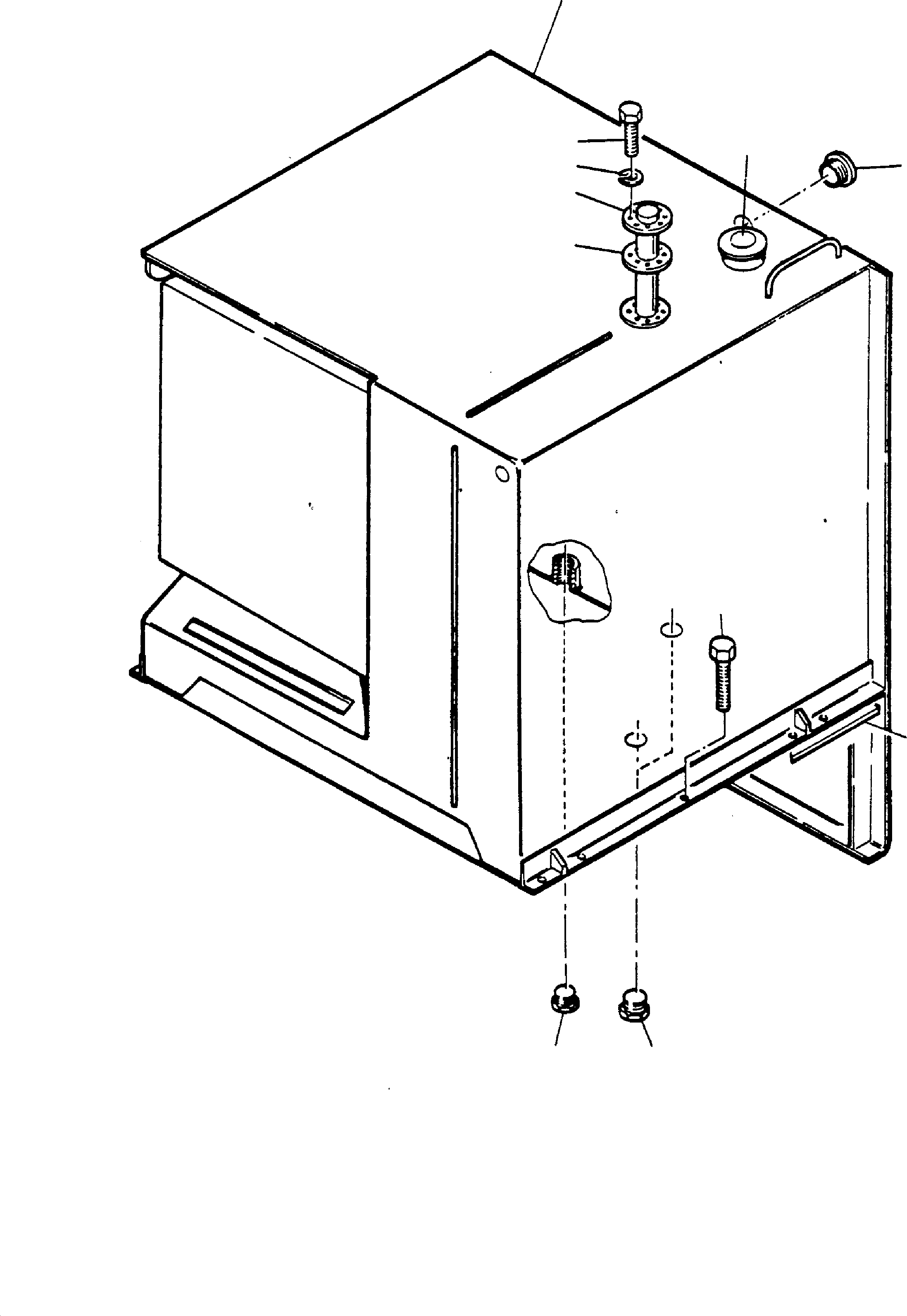 Filler cap with key 693 176 KOMATSU