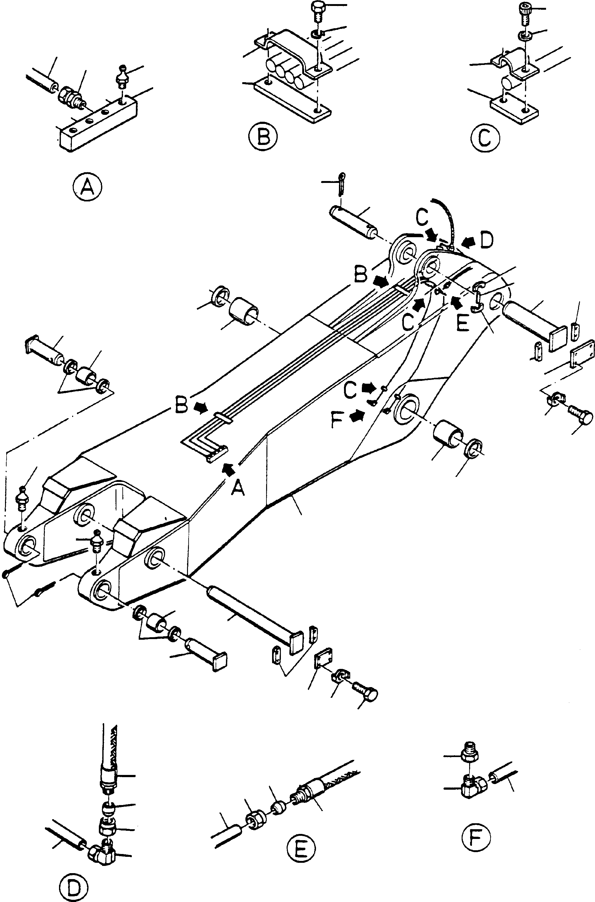 Pin with plate 424 554 40 KOMATSU
