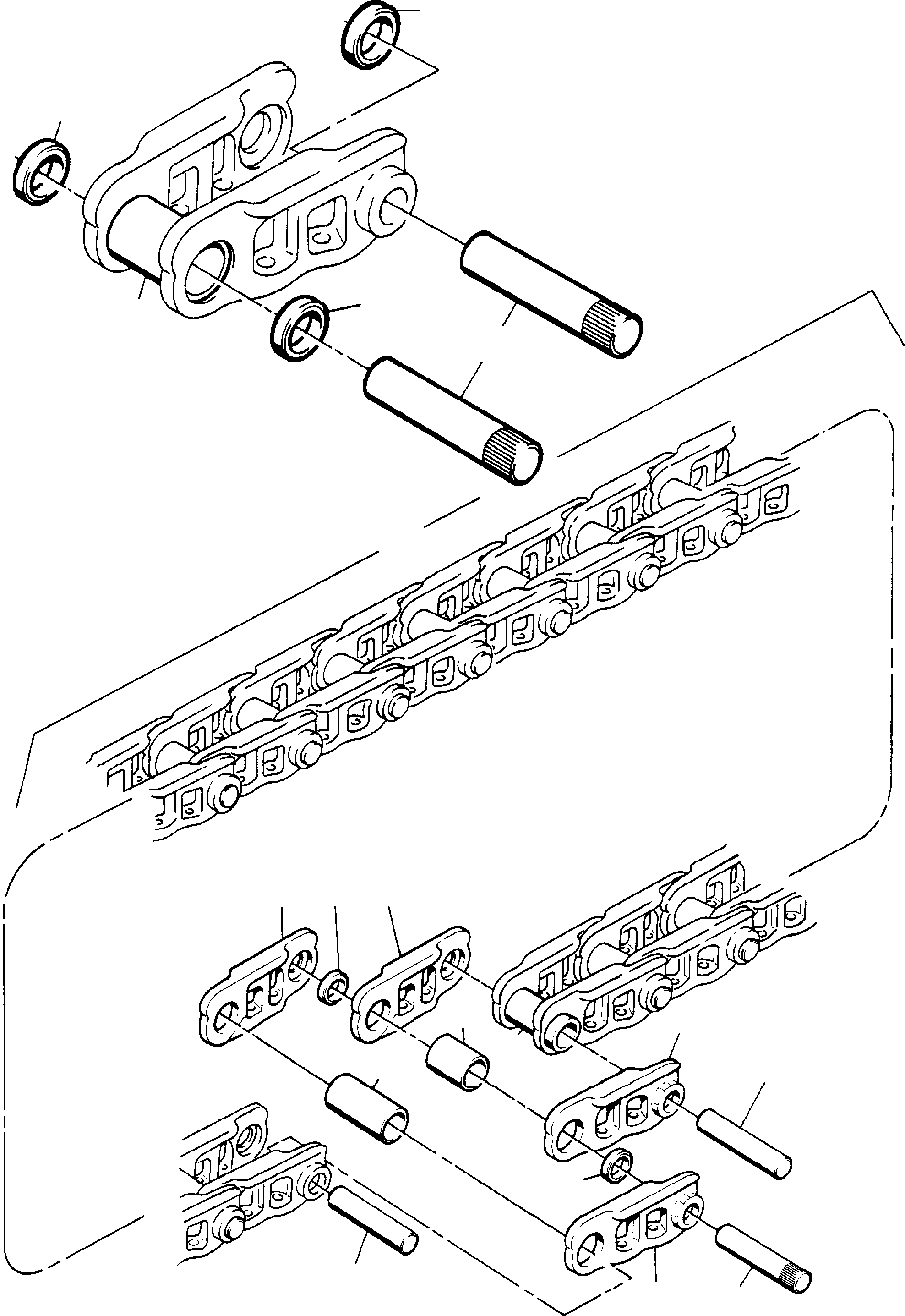 Chain 49 links 49 Glieder (H 55 N) 440 252 40 KOMATSU