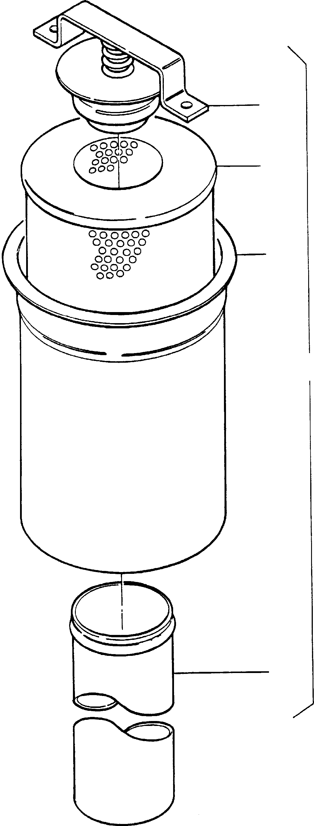 Return oil filter (H65, H135) (H65, H135) A = 375 414 024 40 KOMATSU