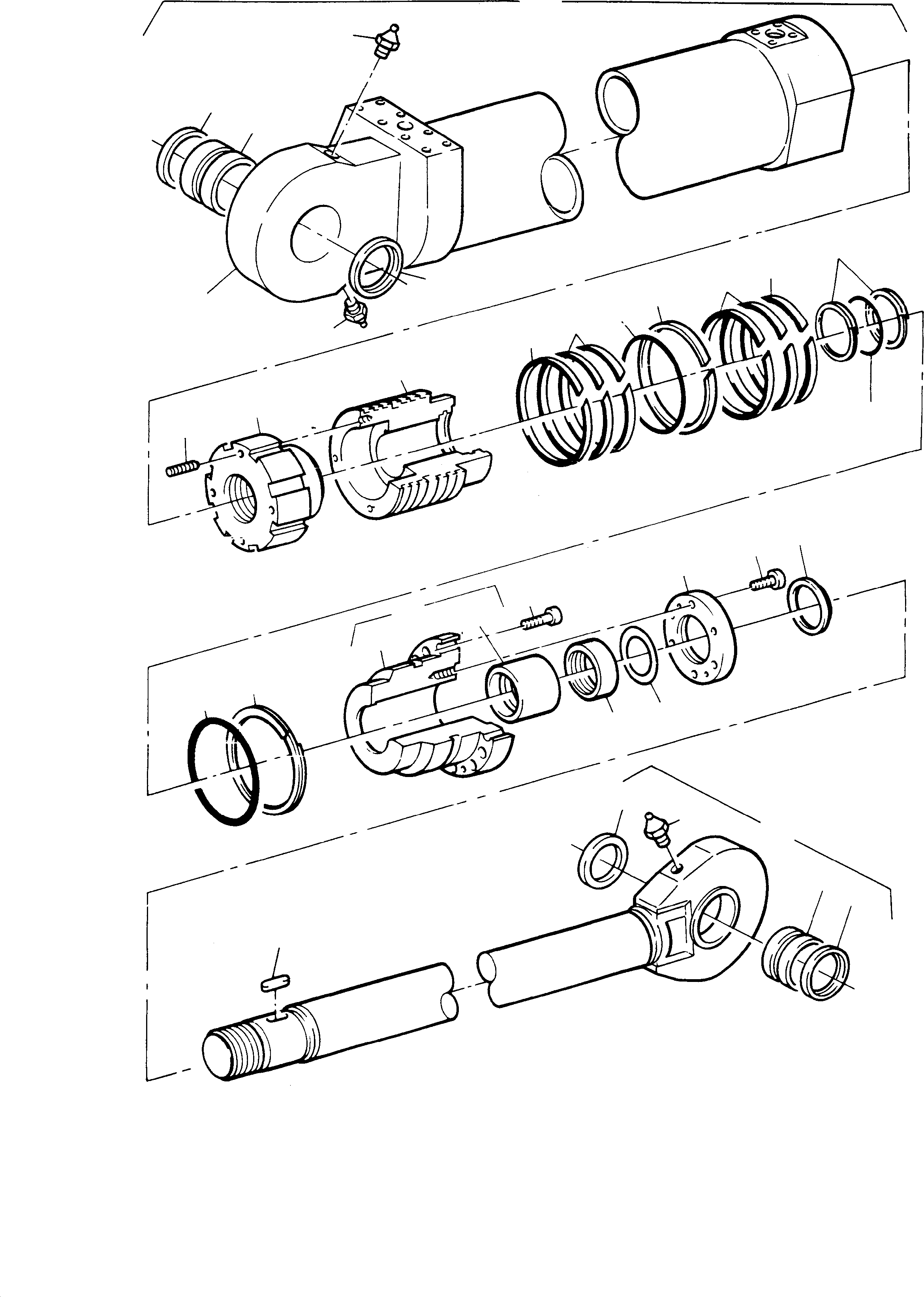 Hydr. cylinder assy. cold weather design 499 710 40 KOMATSU