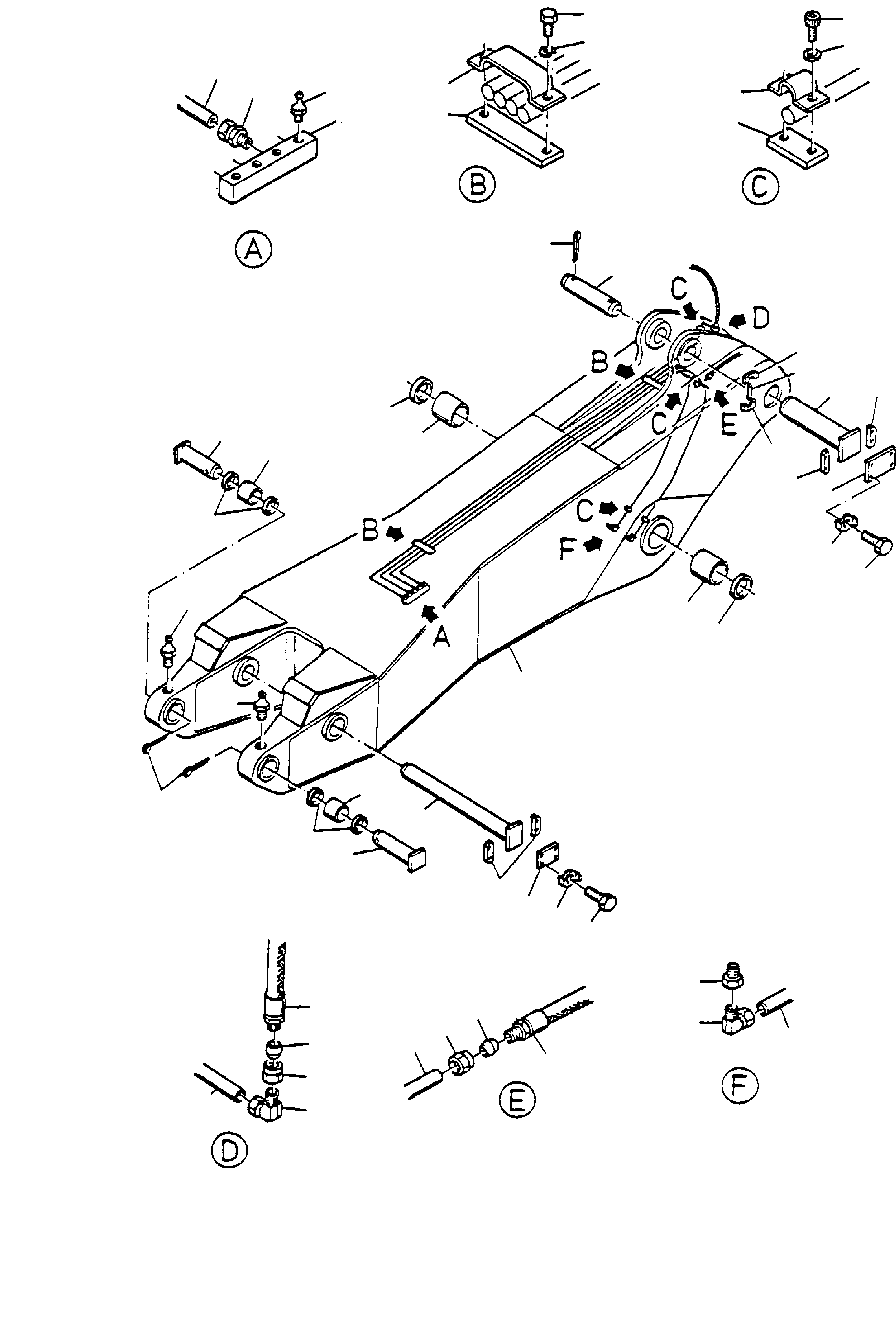 Pin with plate 445 411 40 KOMATSU