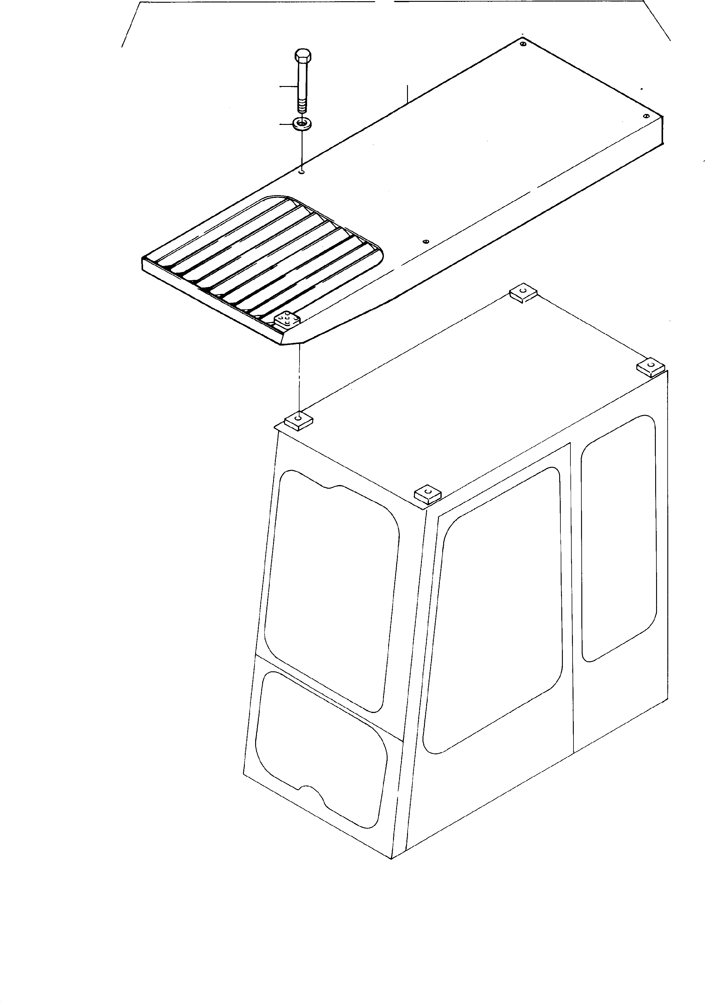 Protection roof assy. 438 070 40 KOMATSU