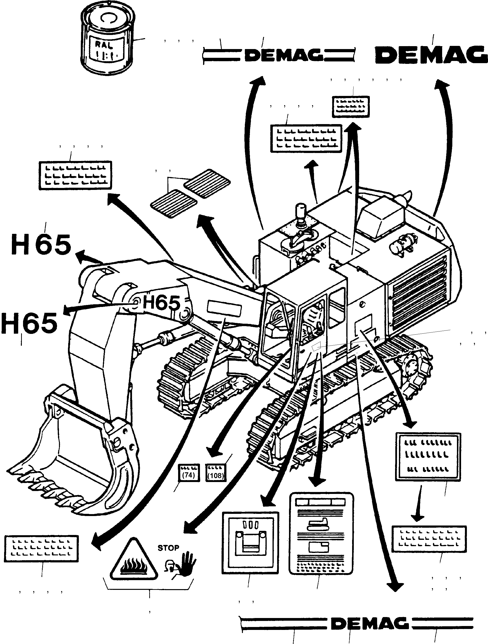 Serial plate - 85x150 511 451 98 KOMATSU