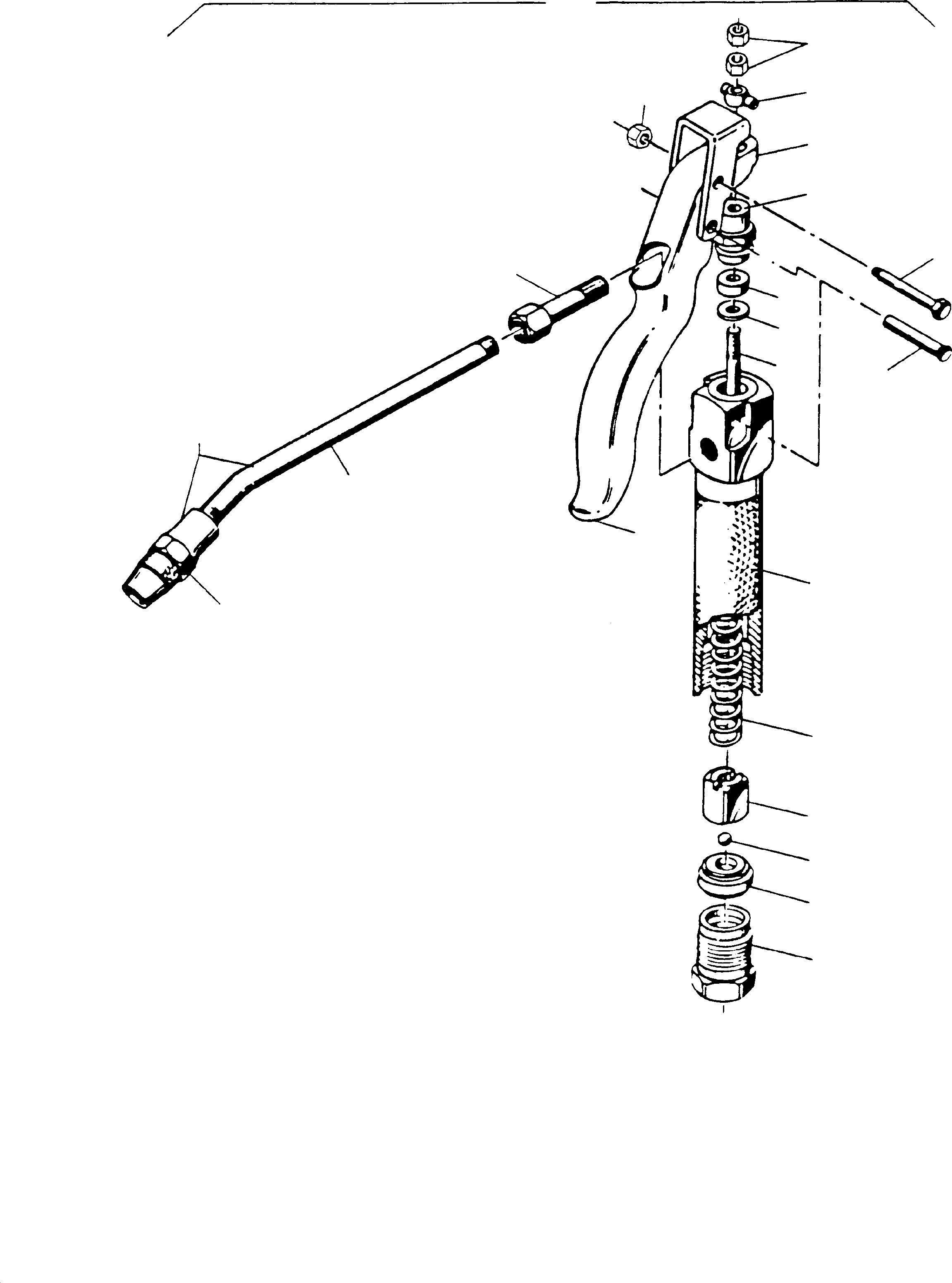 Grease gun assy. (consist. of fig-nos: 02-21) 697 910 73 KOMATSU
