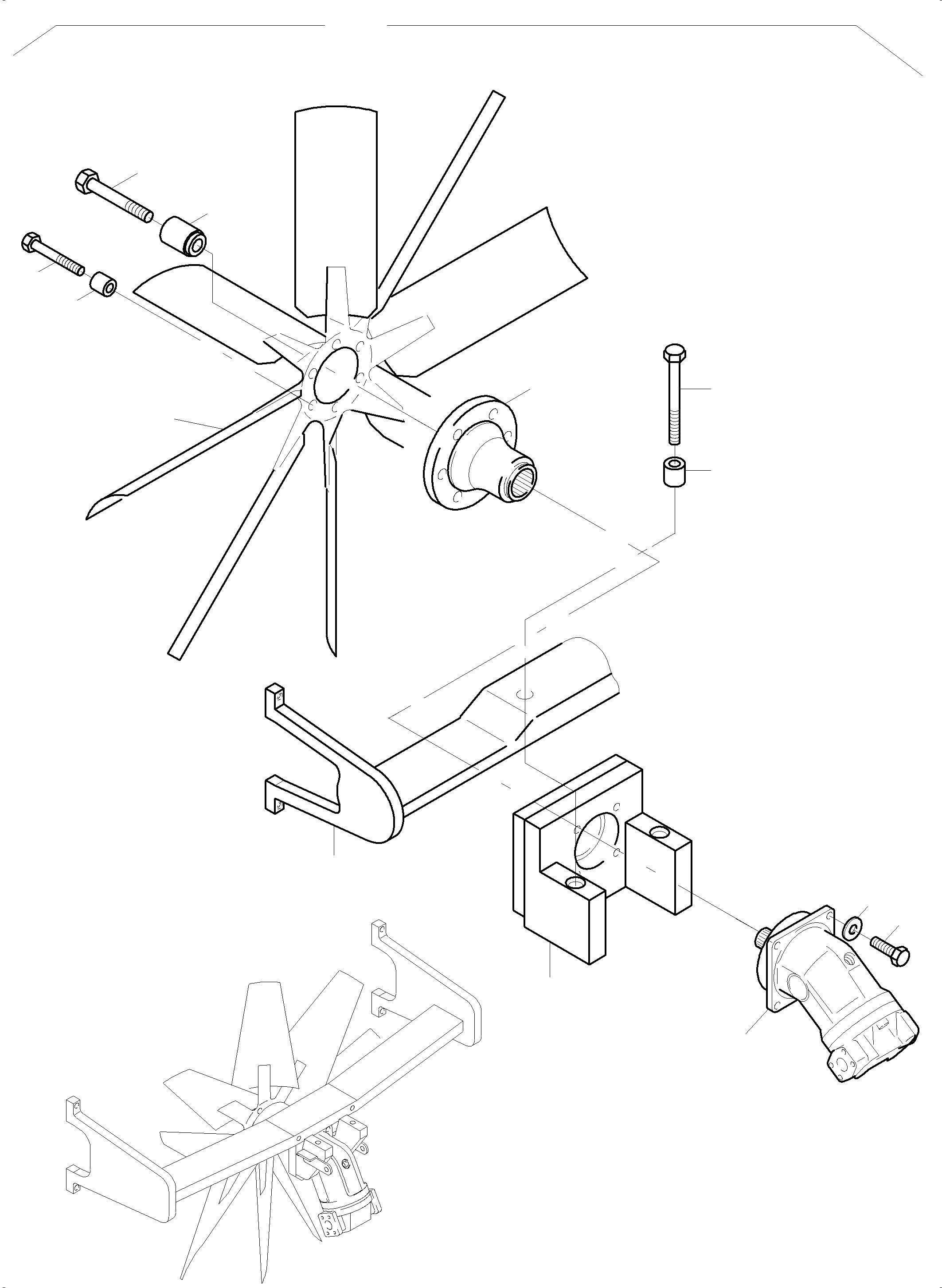 Fan crosshead 966 185 40 KOMATSU