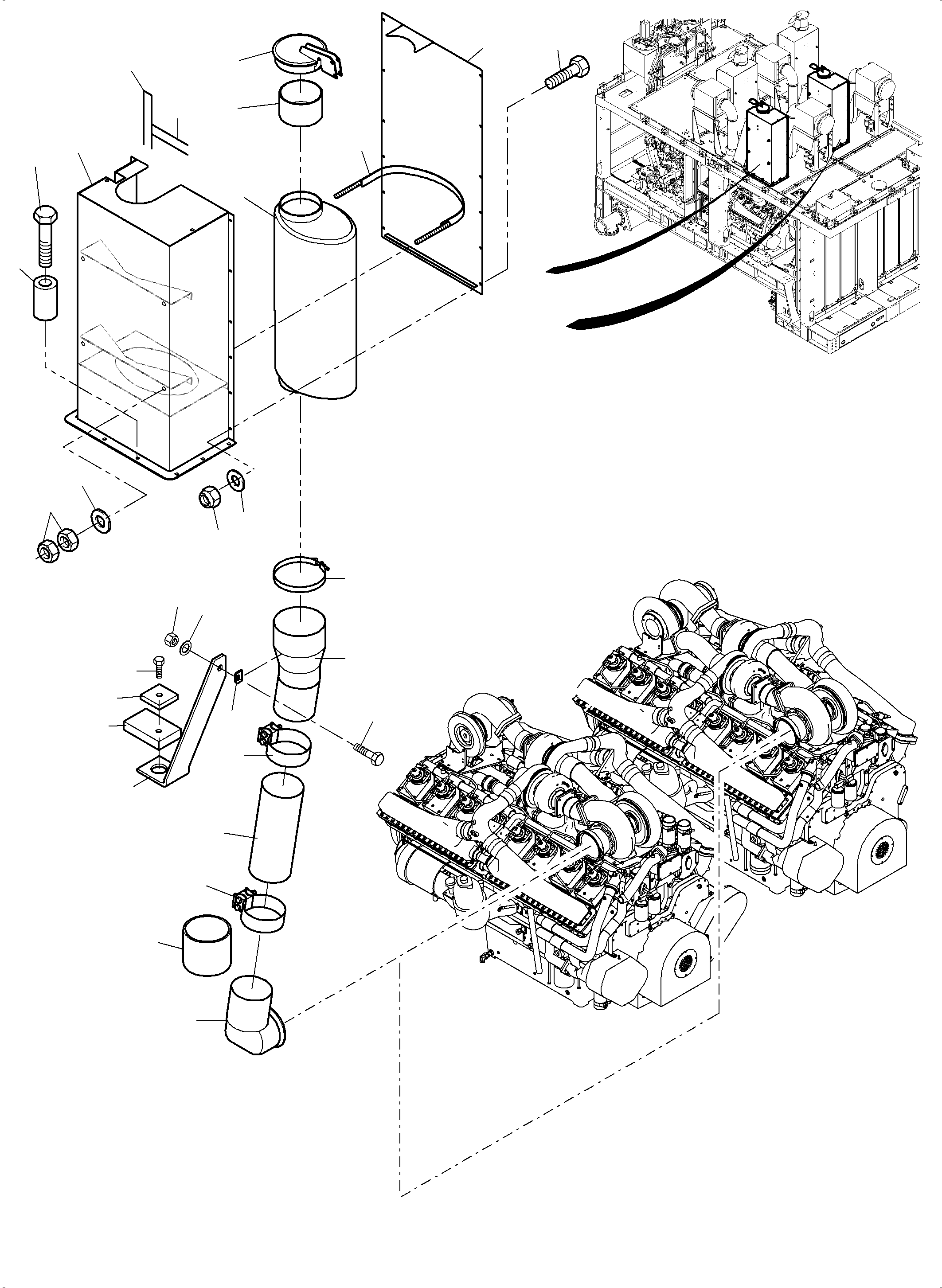 Выпускная труба 965 756 40 KOMATSU