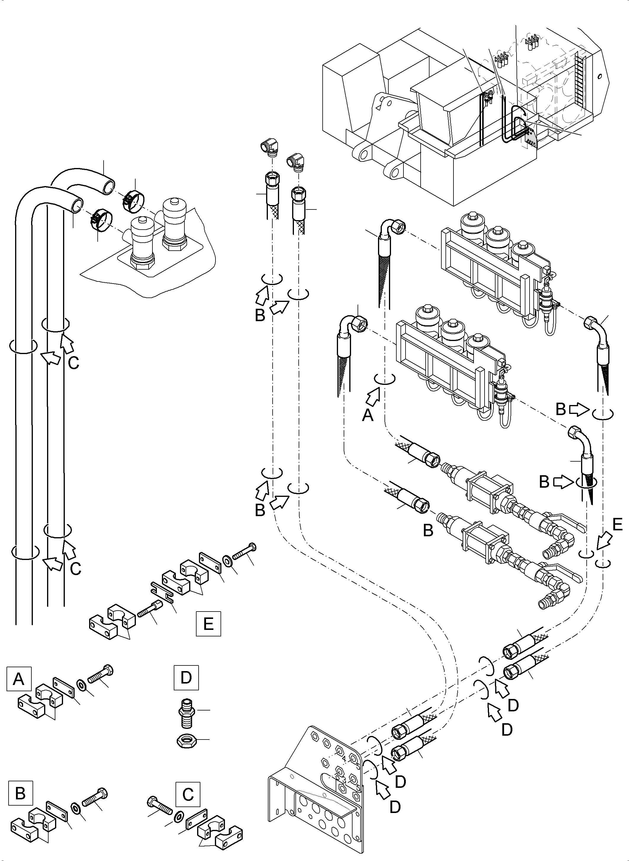 Hose assy. DN 42x3500 951 083 40 KOMATSU