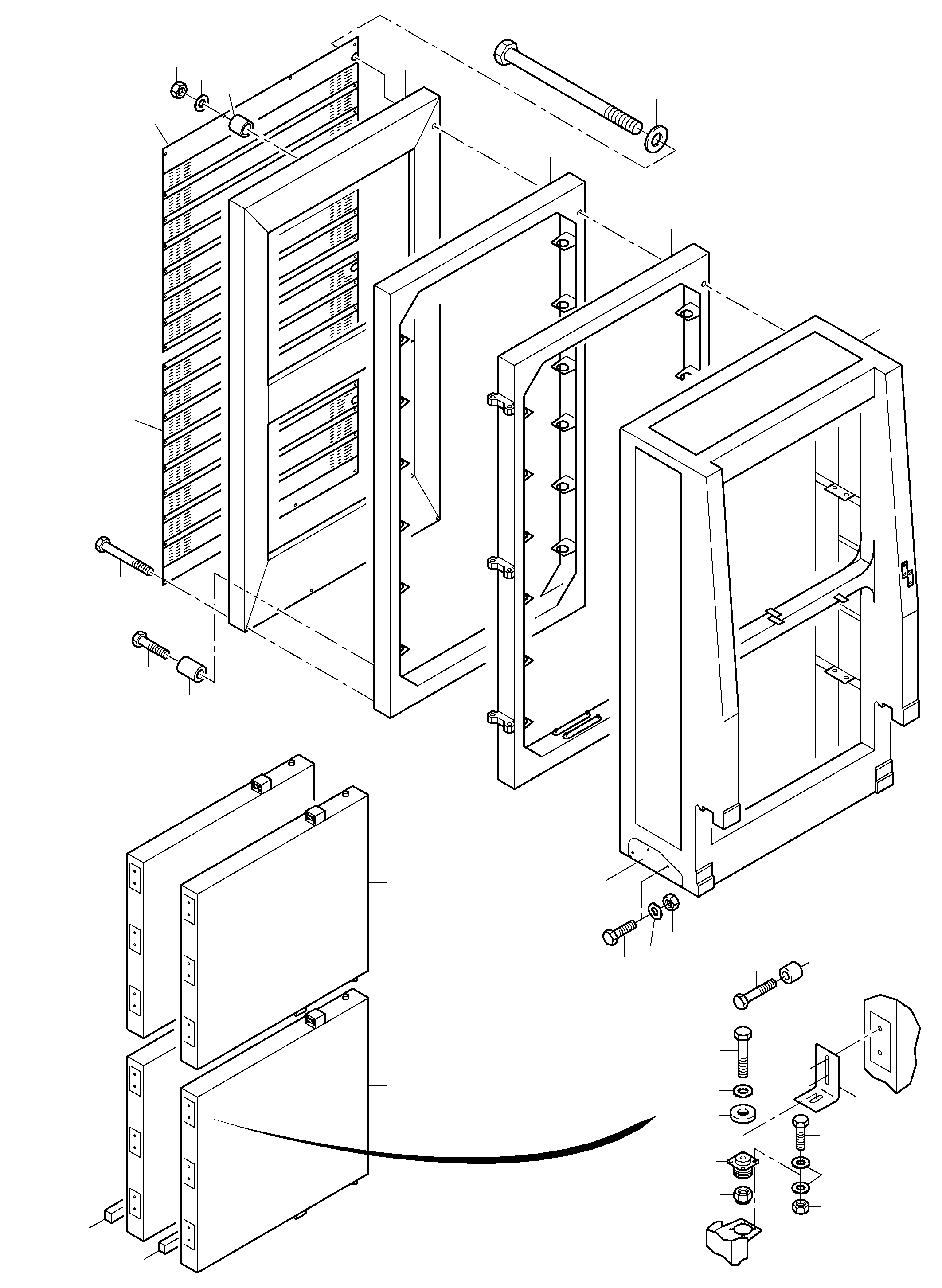 Cooler frame MB 965 030 40 KOMATSU