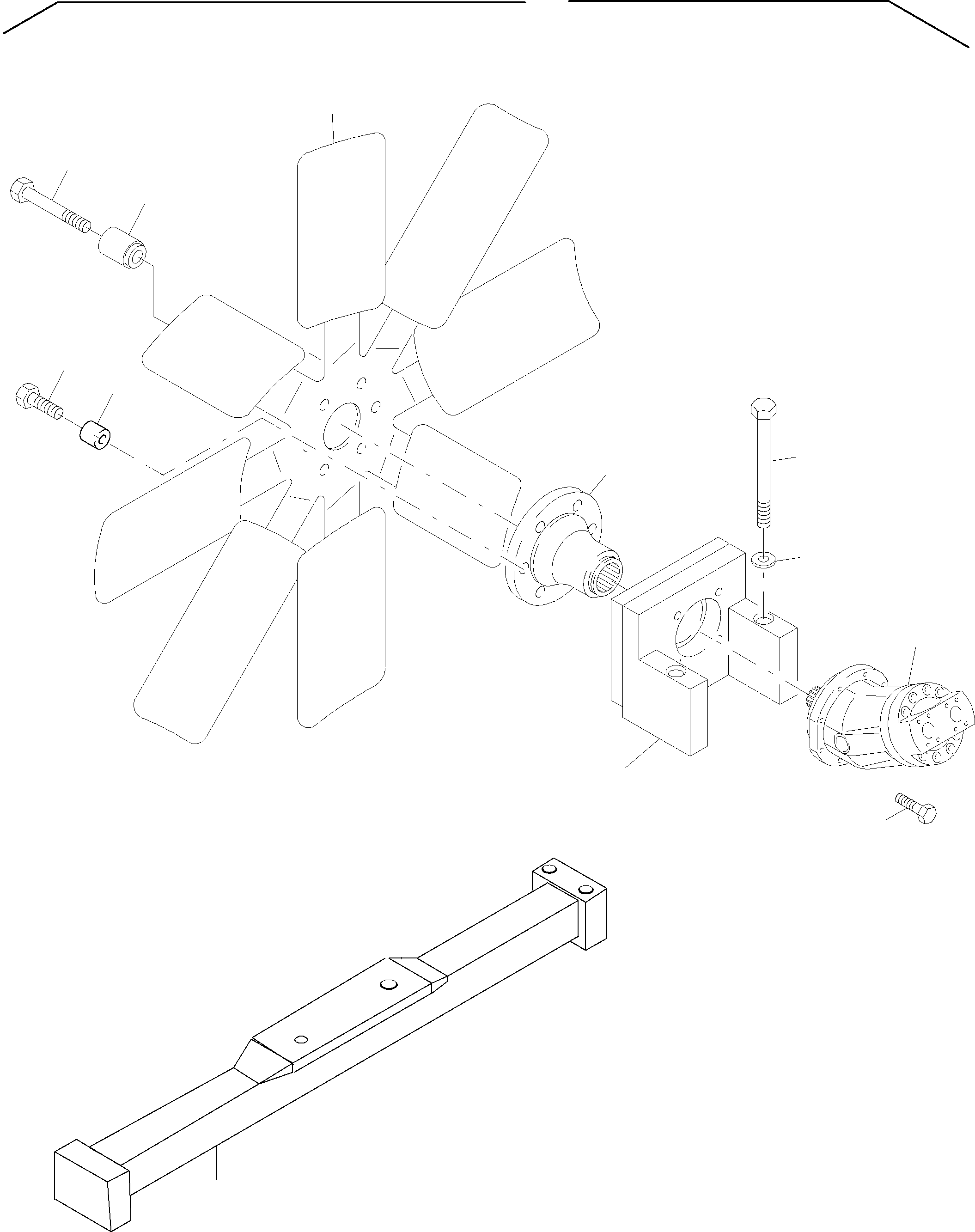 Fan bar 965 005 40 KOMATSU