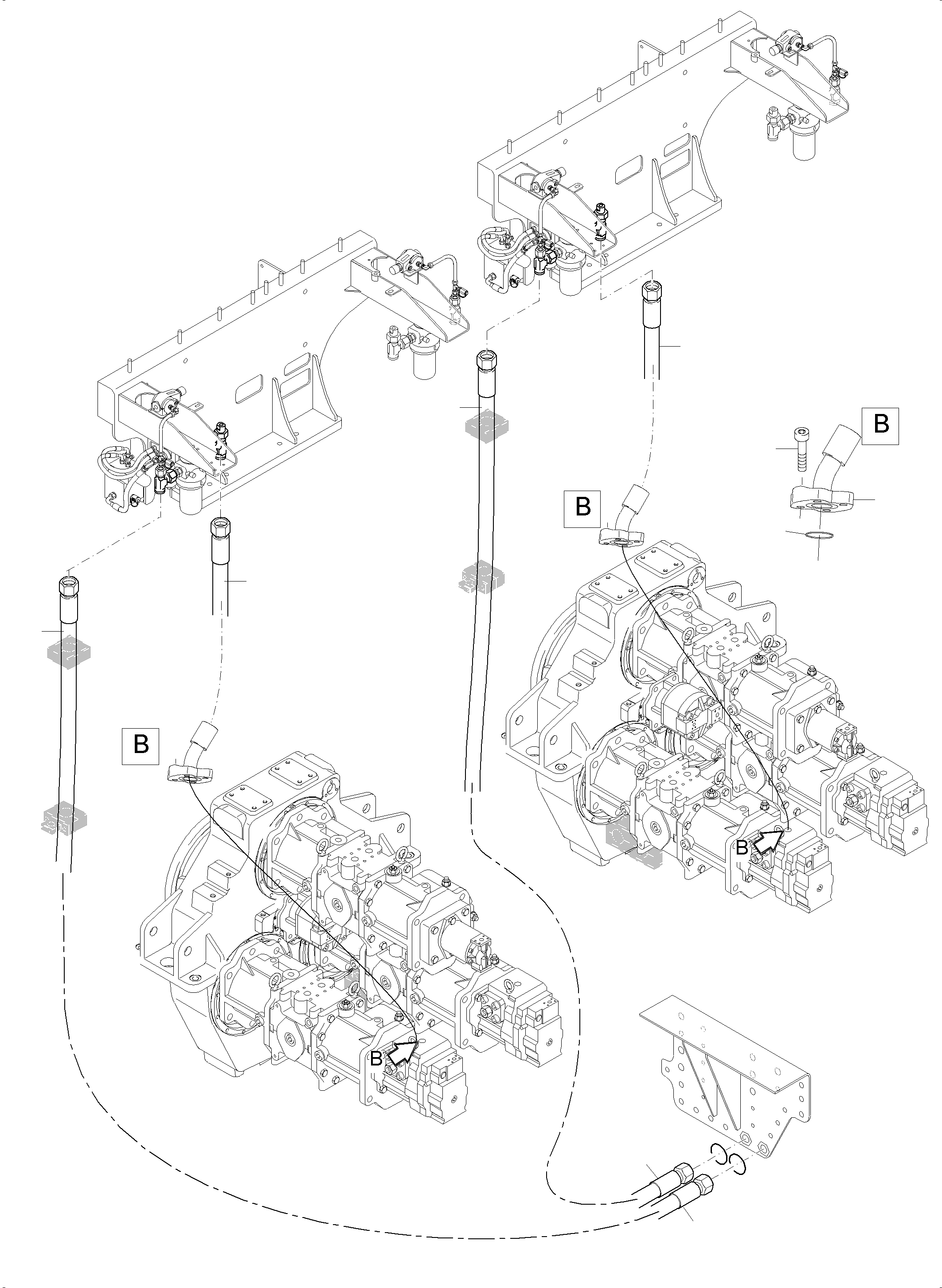 Hose assy. DN 32x6100 519 560 98 KOMATSU