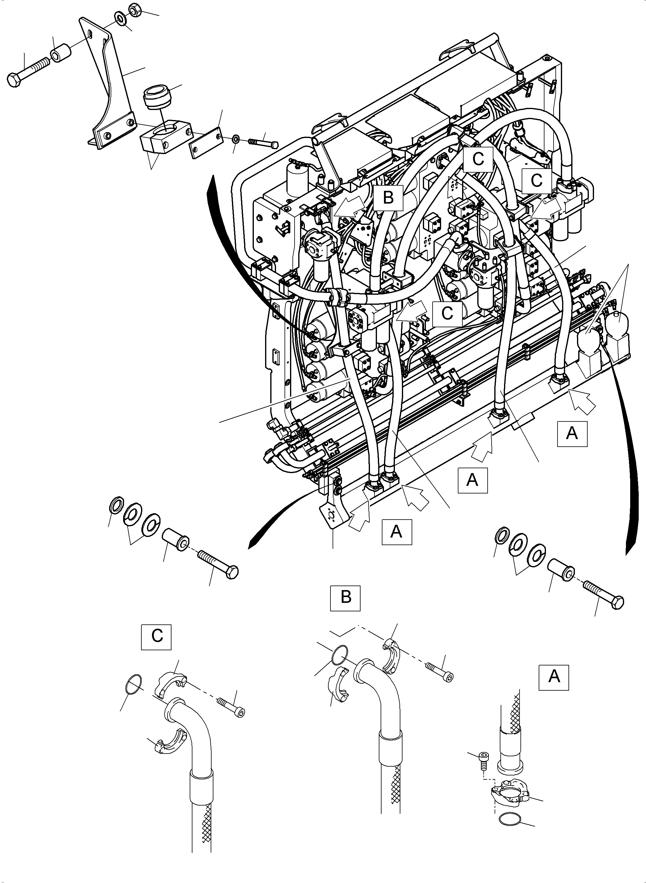 Hose assy. DN 75x930 951 256 40 KOMATSU