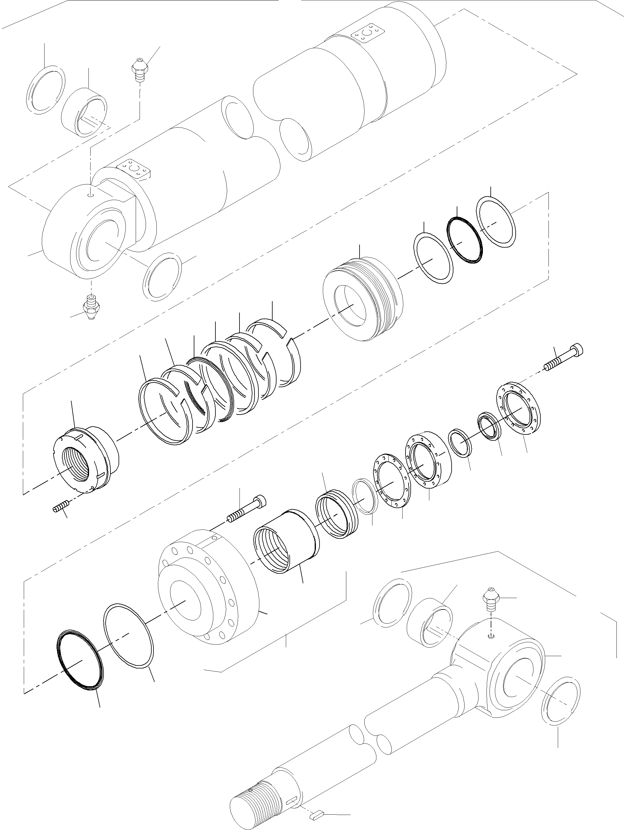 Piston rod, assy. fig-nos: 05; 23; 24; 26; 30 798 852 73 KOMATSU
