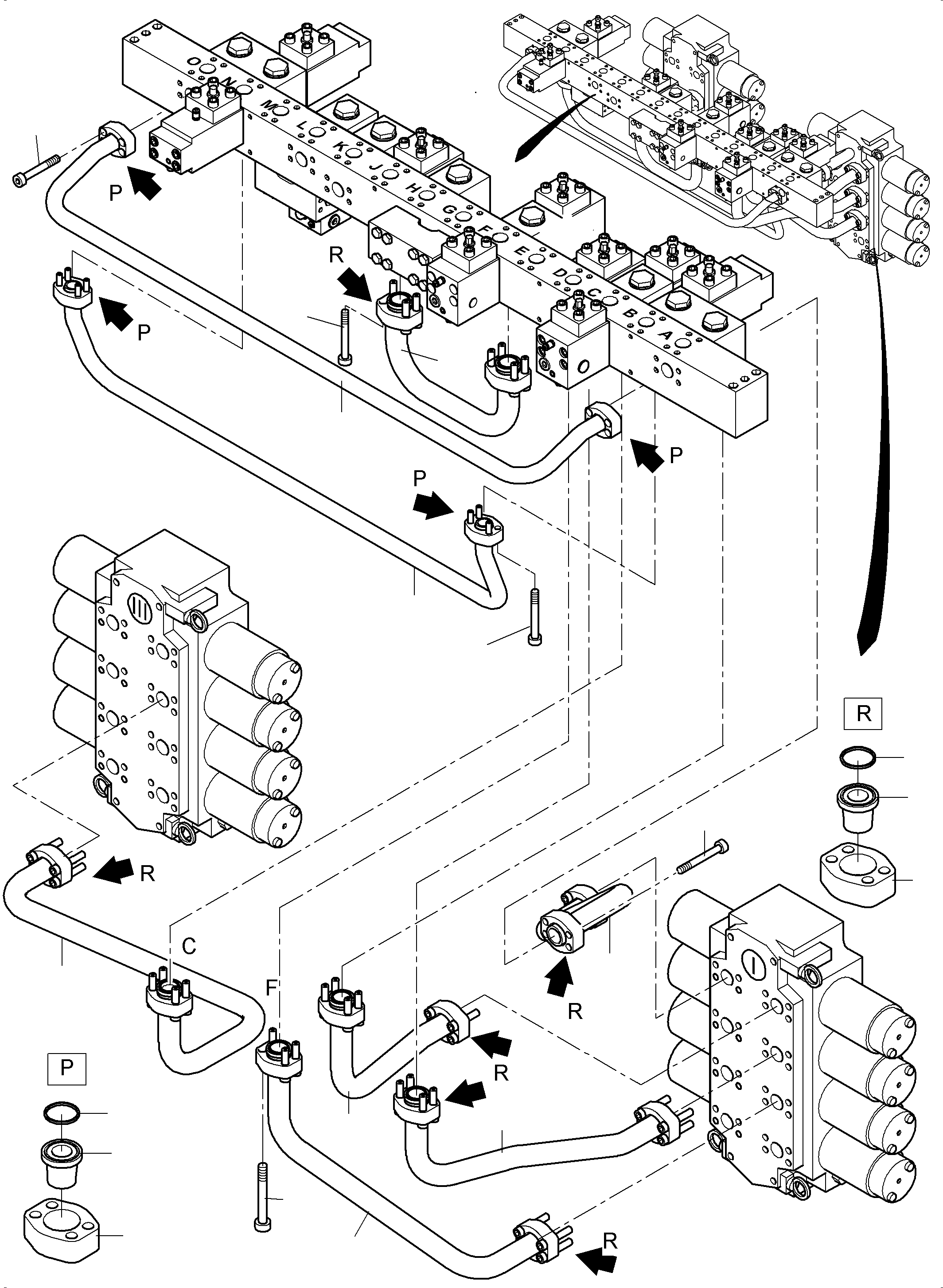 Pipe assy. Ø   65 977 129 40 KOMATSU