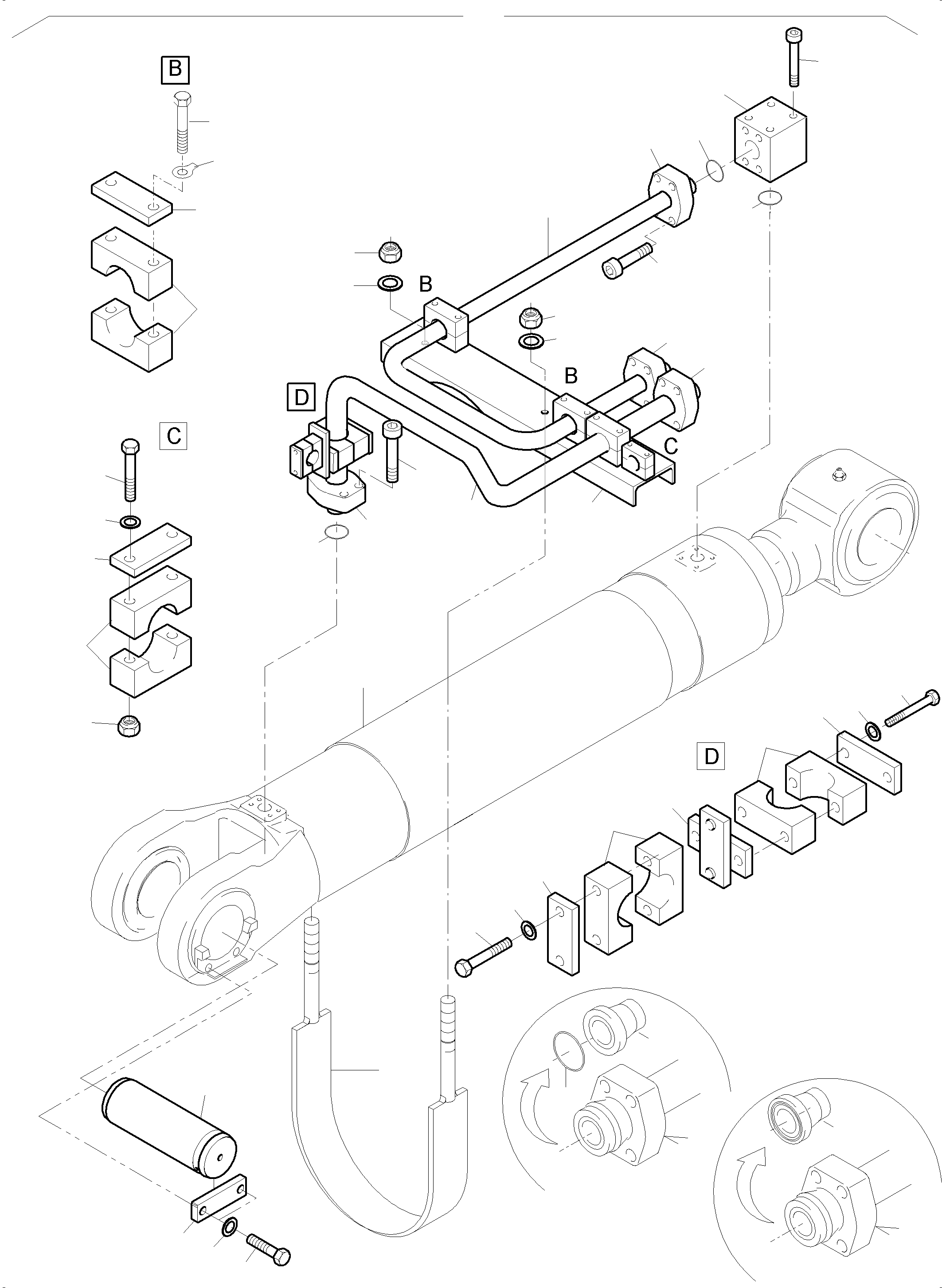 Труба в сборе ø 65 979 560 40 KOMATSU