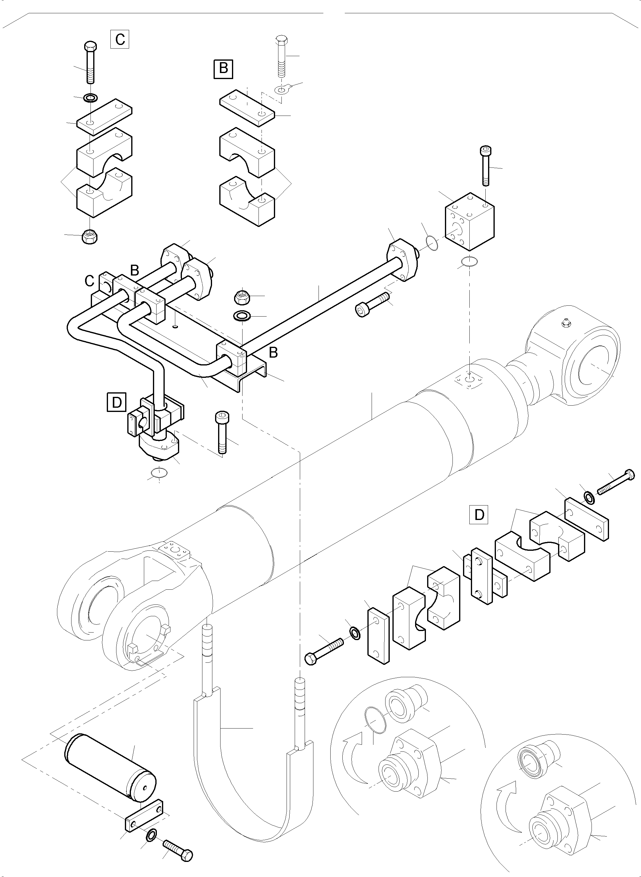 Труба в сборе ø 65 982 214 40 KOMATSU