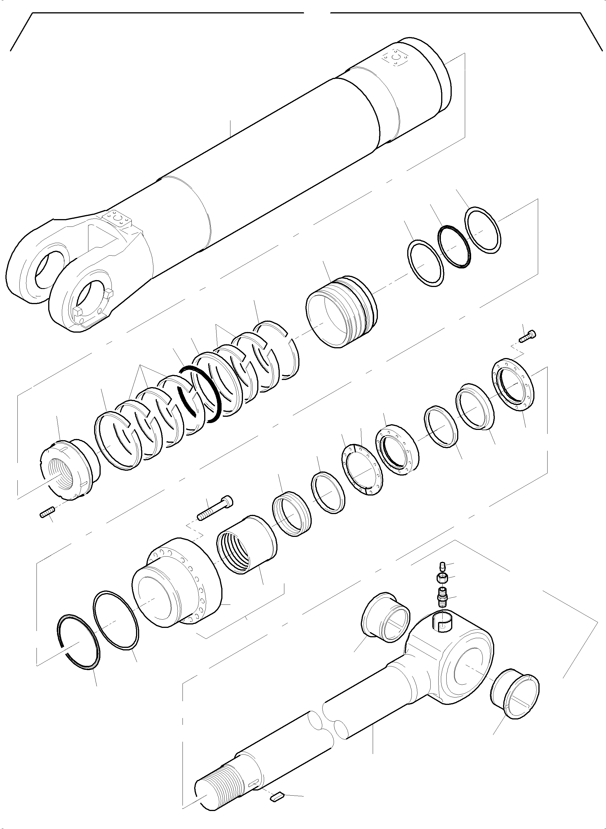 Piston rod assy. consist. of fig-nos: 31,11,24,26-28 799 477 73 KOMATSU