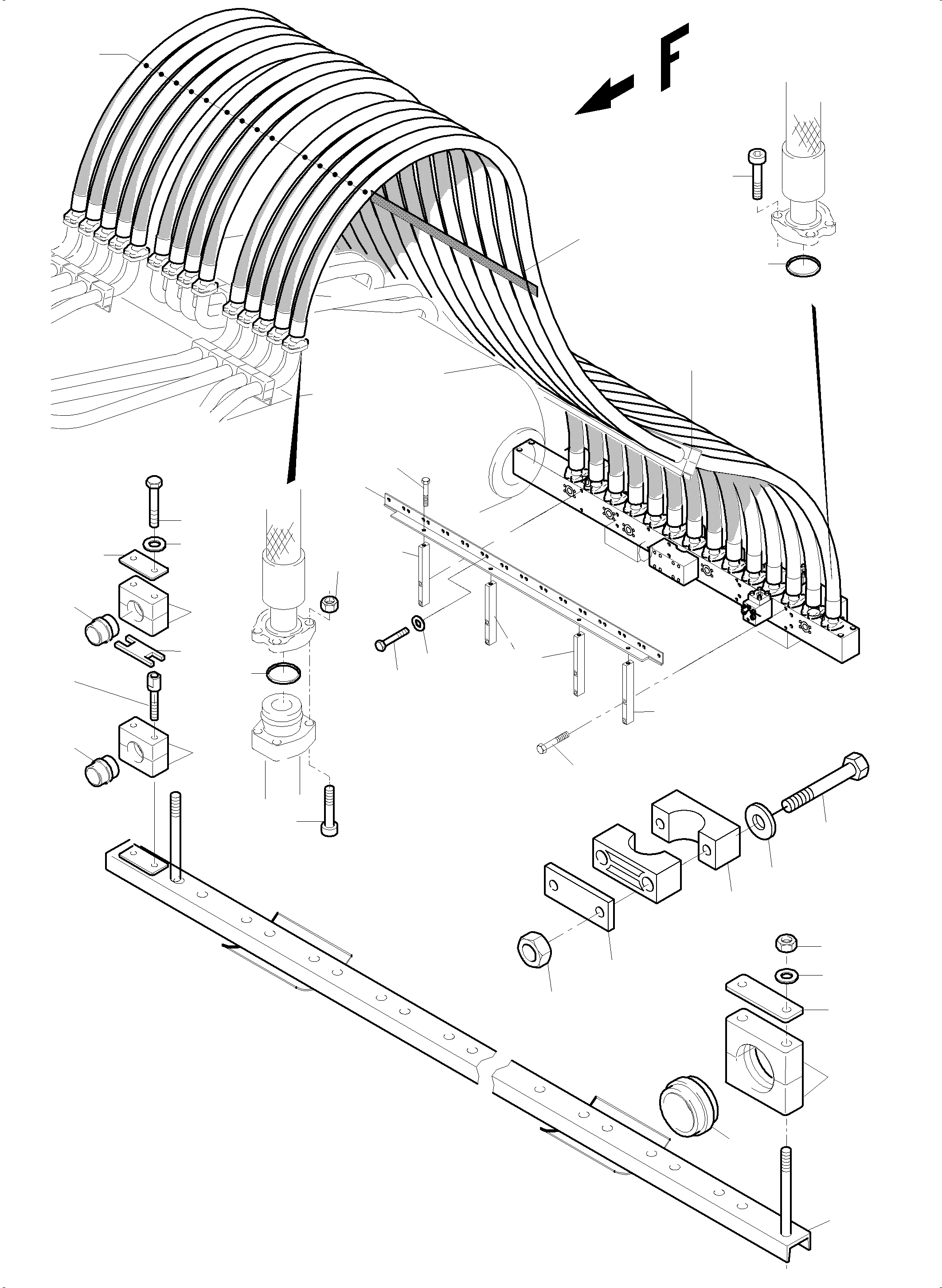 Clamp line 991 185 40 KOMATSU