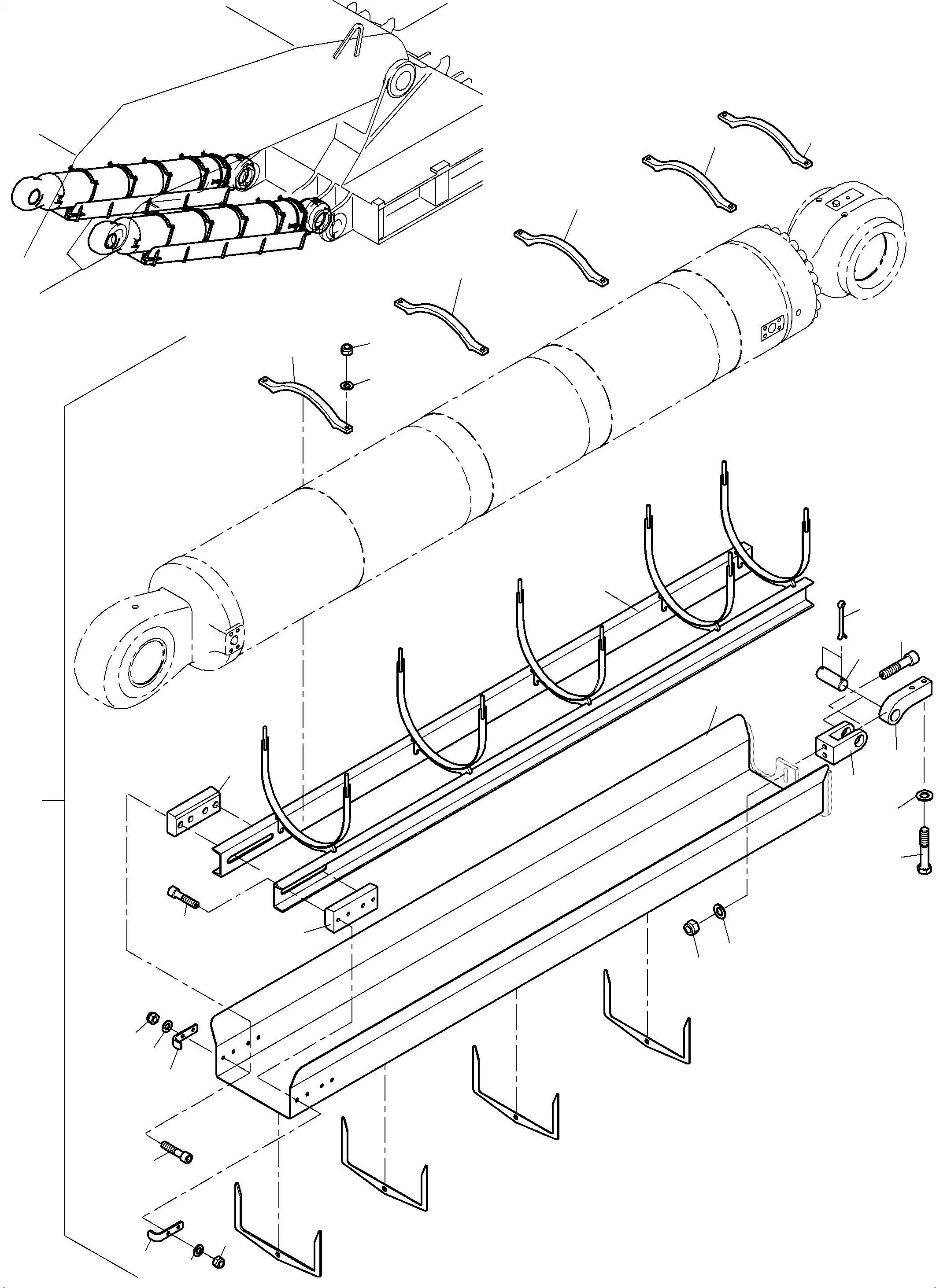 Cover rod 989 441 40 KOMATSU