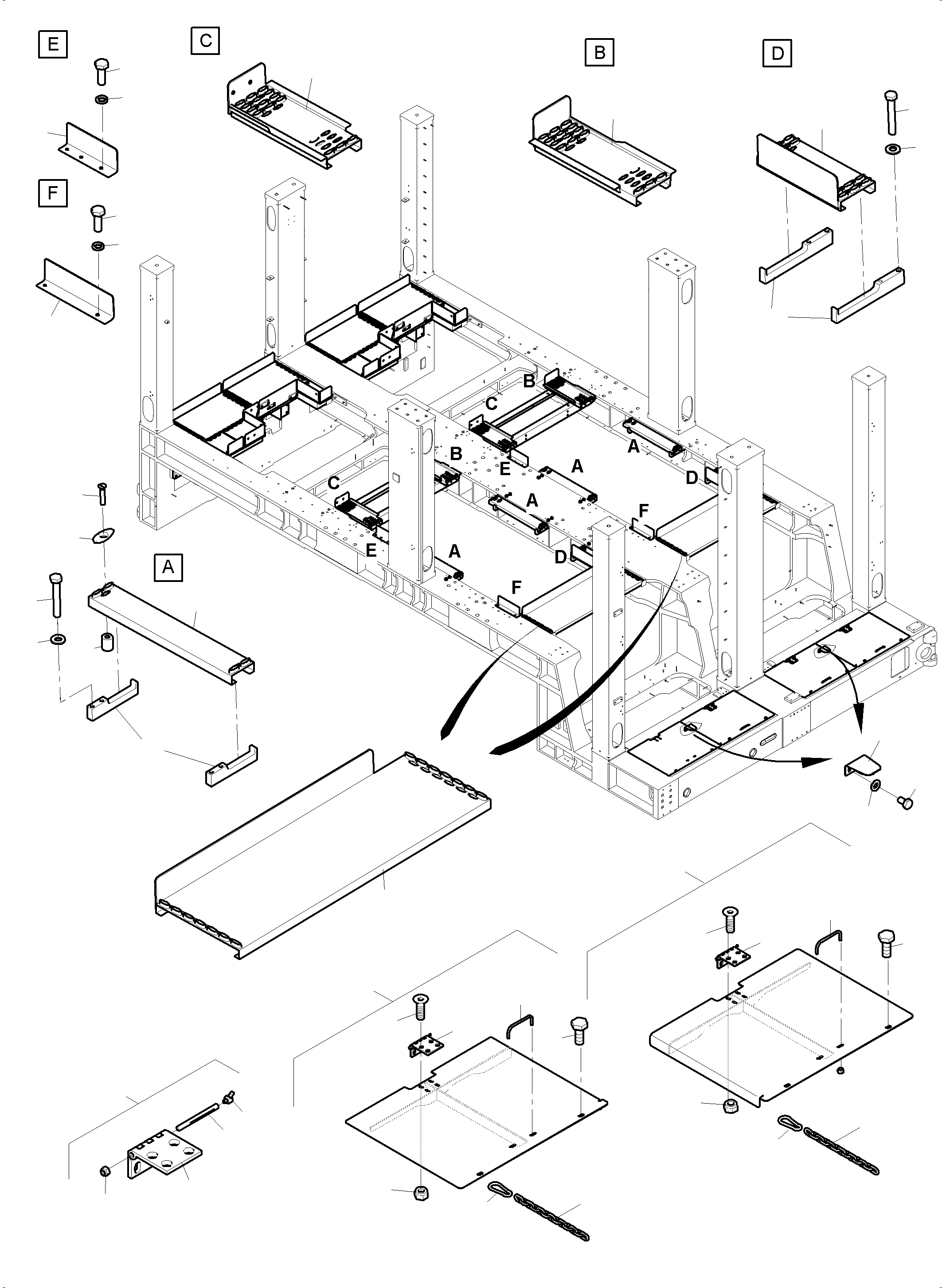 Frame assy. 983 135 40 KOMATSU
