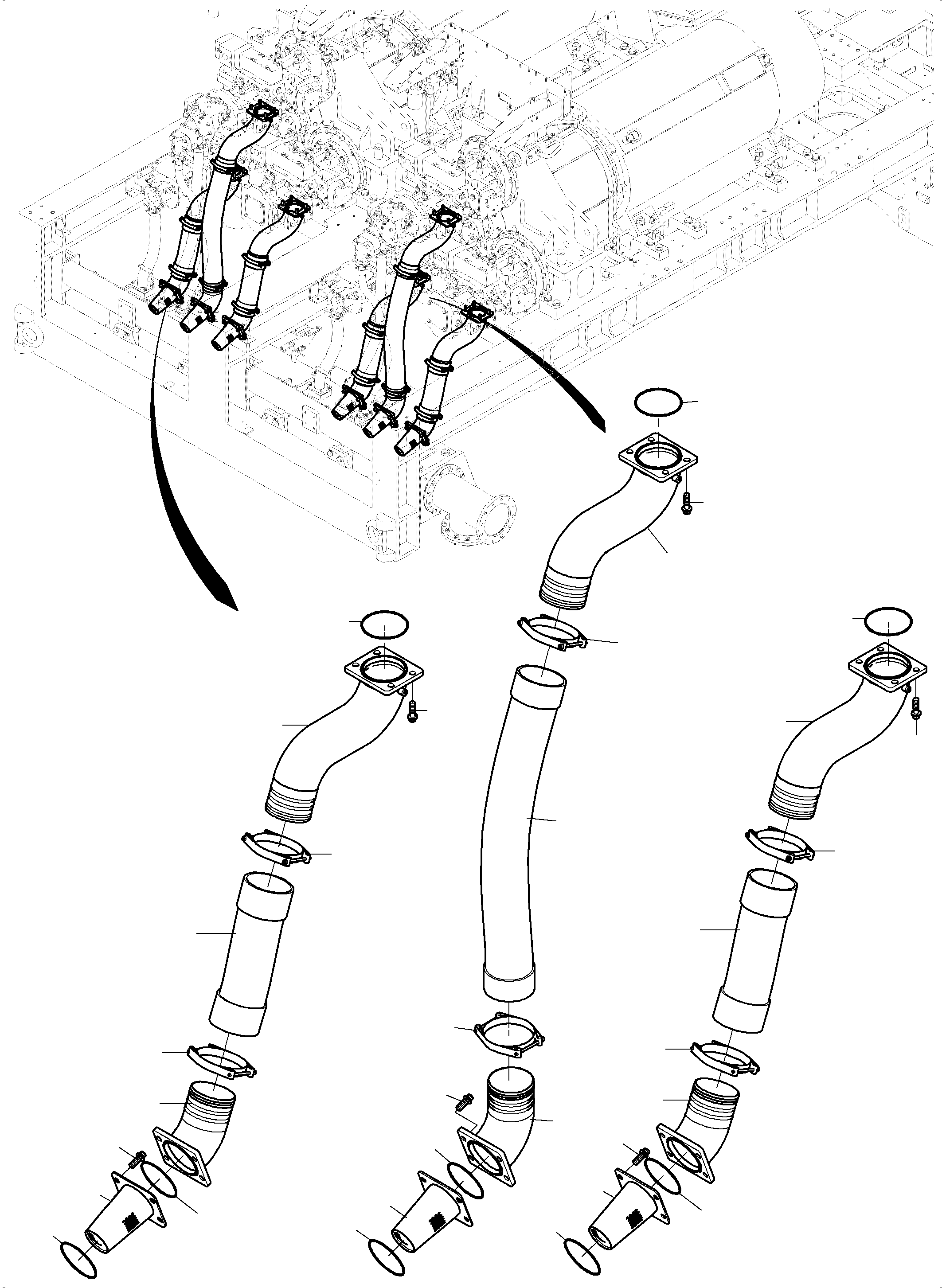 Suction pipe 976 777 40 KOMATSU