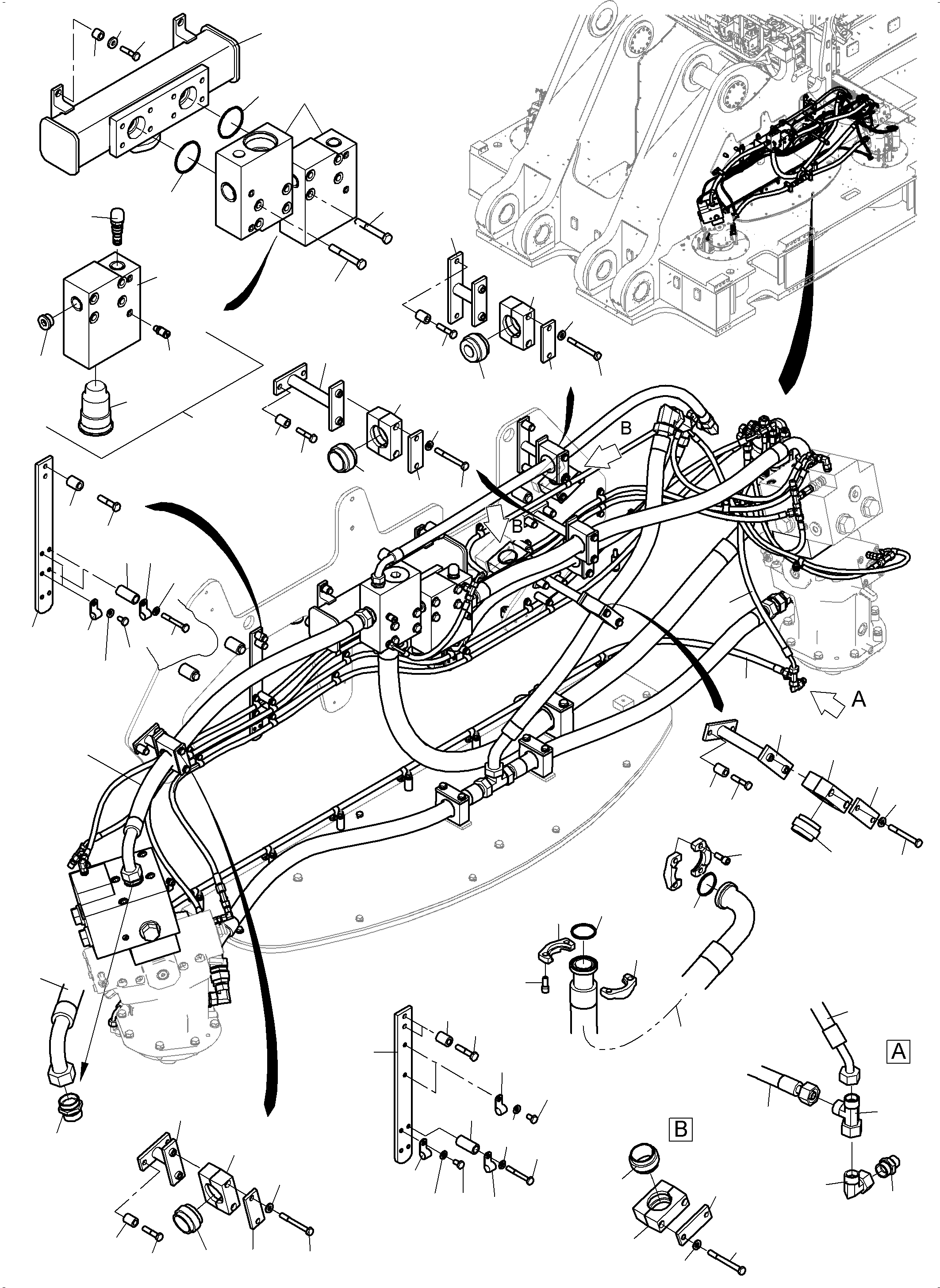 Hose assy DN 08x1280 519 933 98 KOMATSU