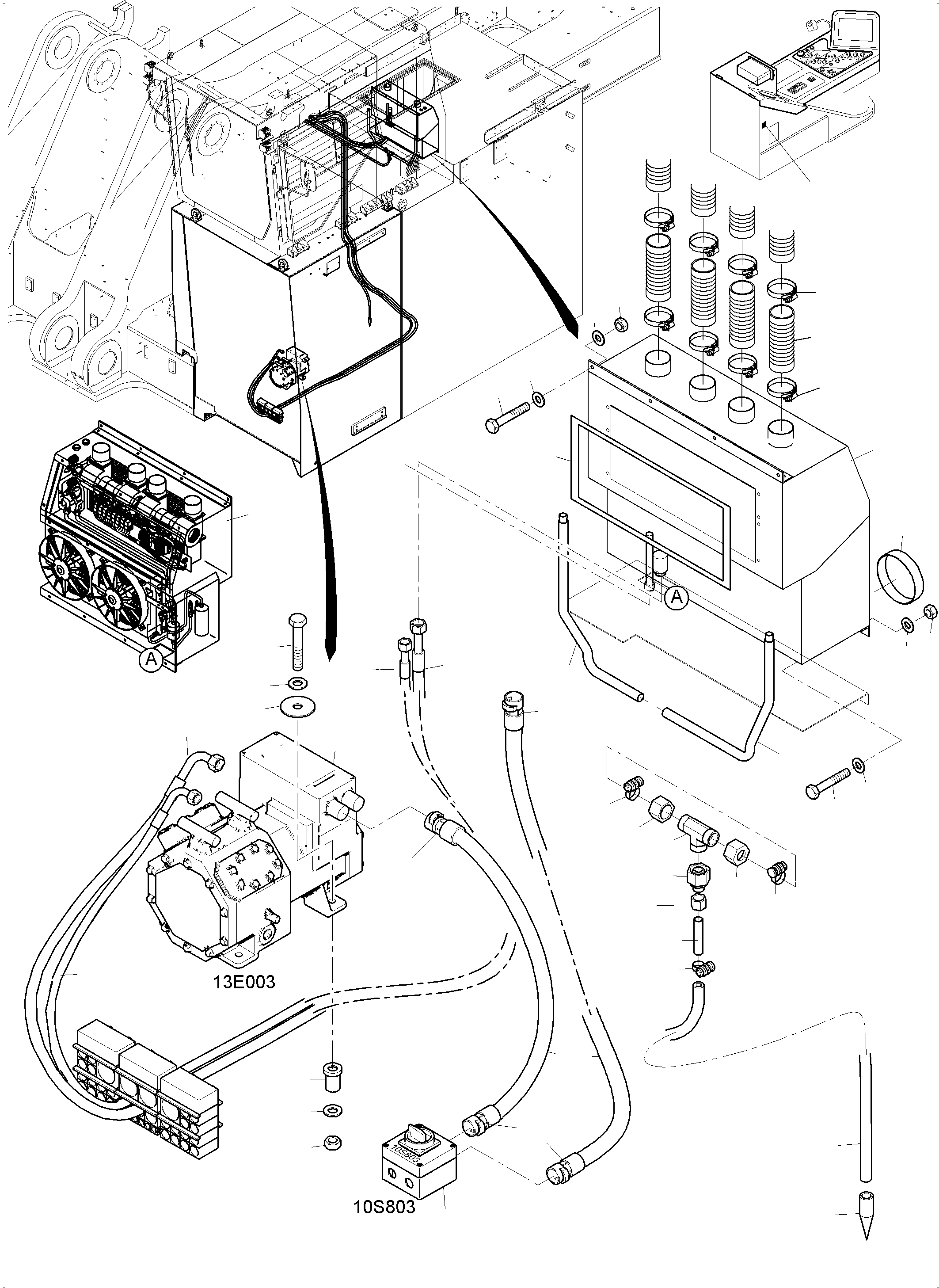 Hose assy. DN 16x9600 951 560 40 KOMATSU