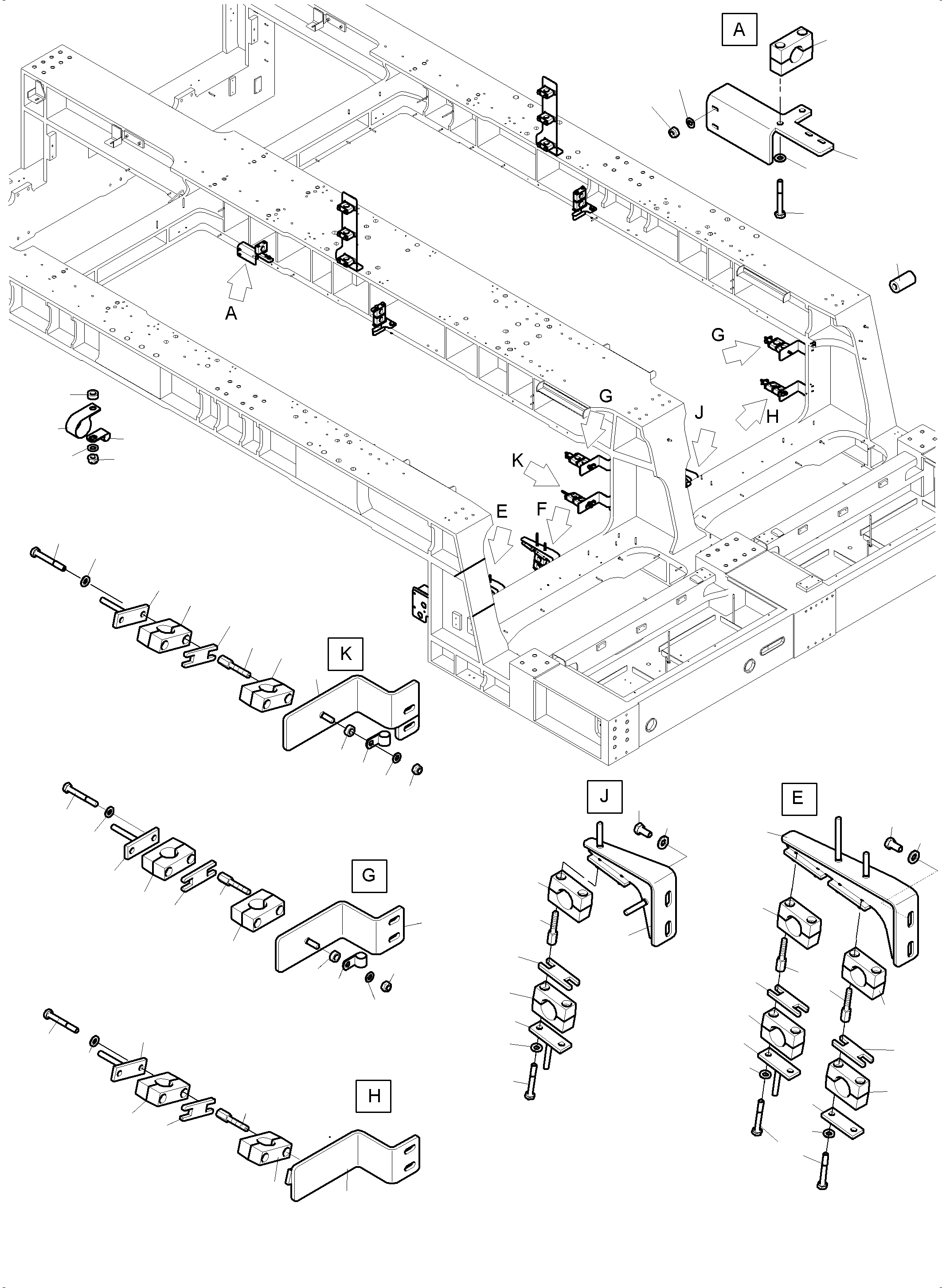 Cable retainer 977 397 40 KOMATSU