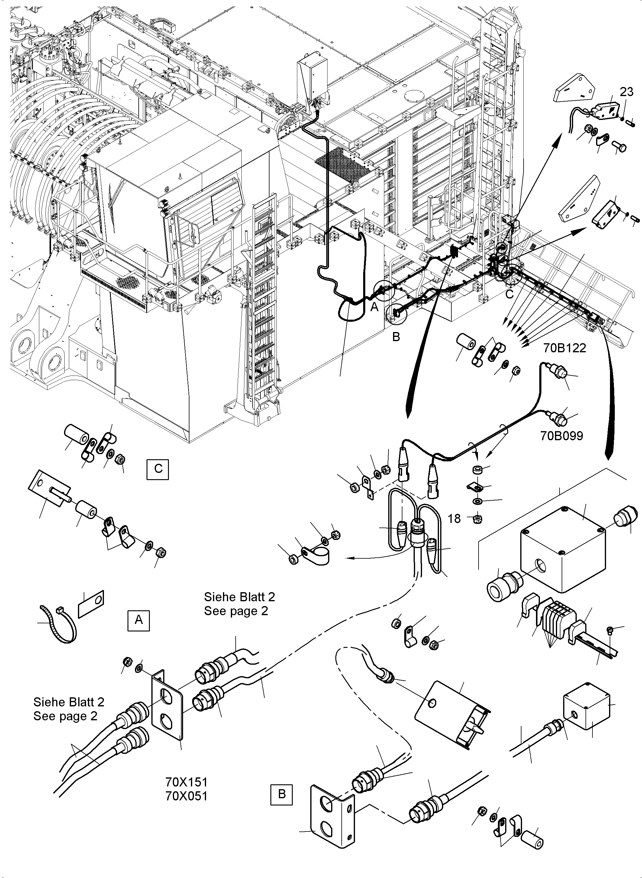 Harness ladder MH 980 893 40 KOMATSU