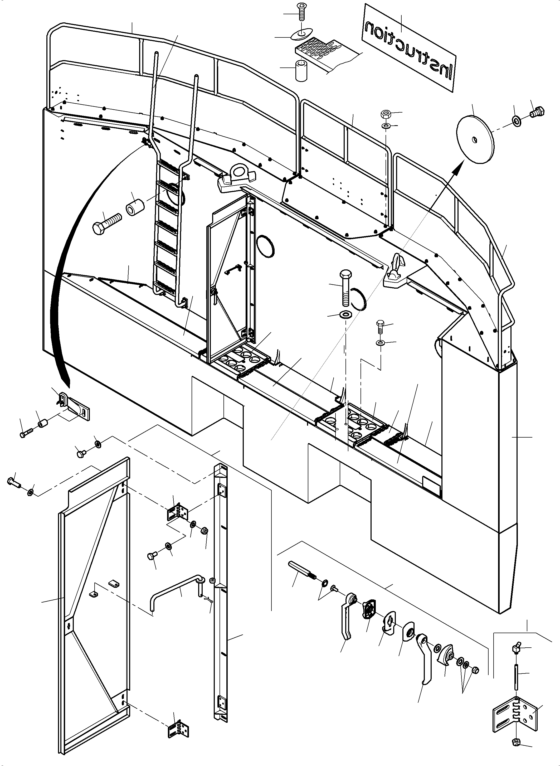 Hinge assy.r.h 983 563 40 KOMATSU