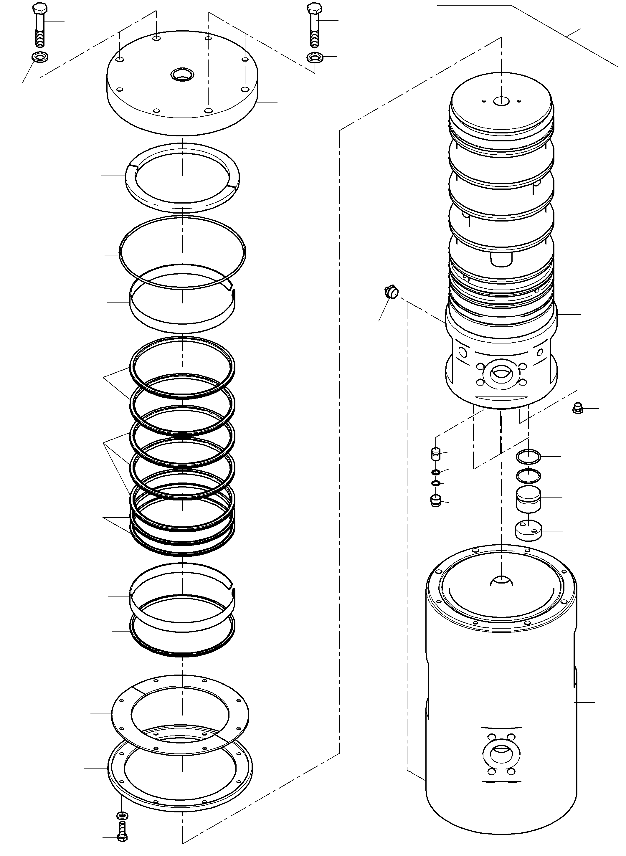 Rotary joint assy. 992 085 40 KOMATSU