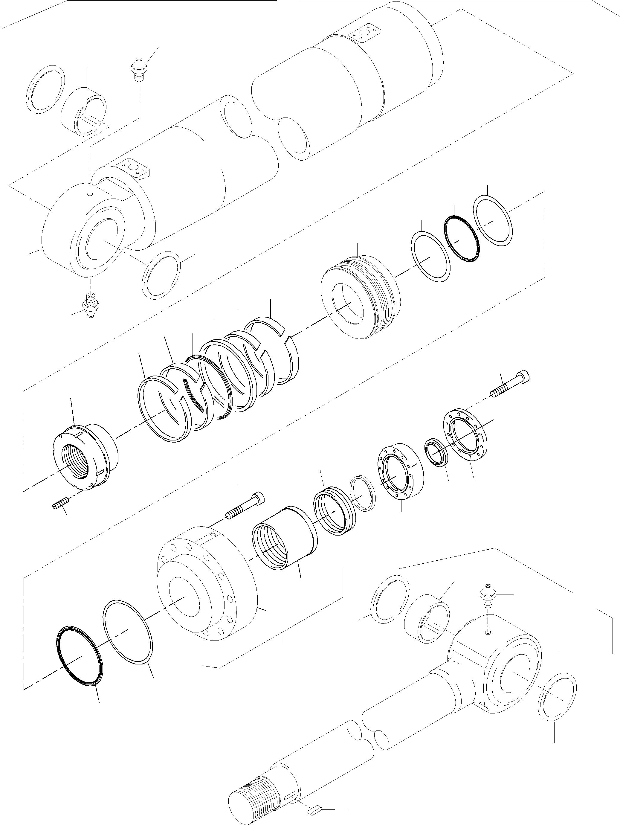 Комплект уплотнений - piston fig-nos: 13-16,21,22 790 948 73 KOMATSU