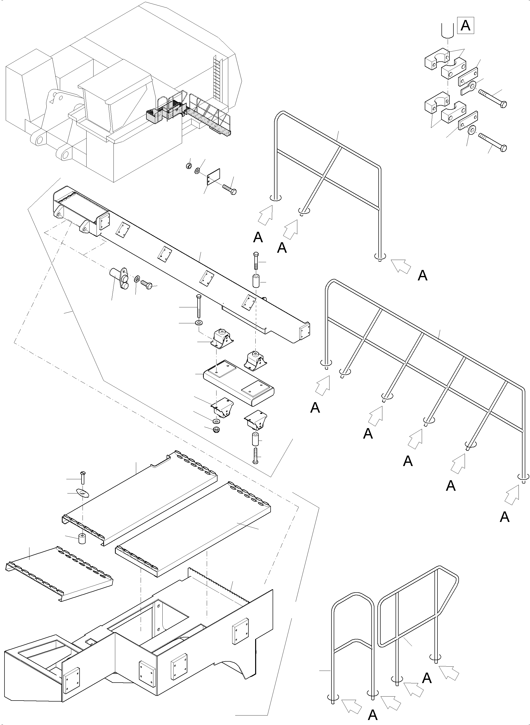 Platform l.h assy. 986 475 40 KOMATSU