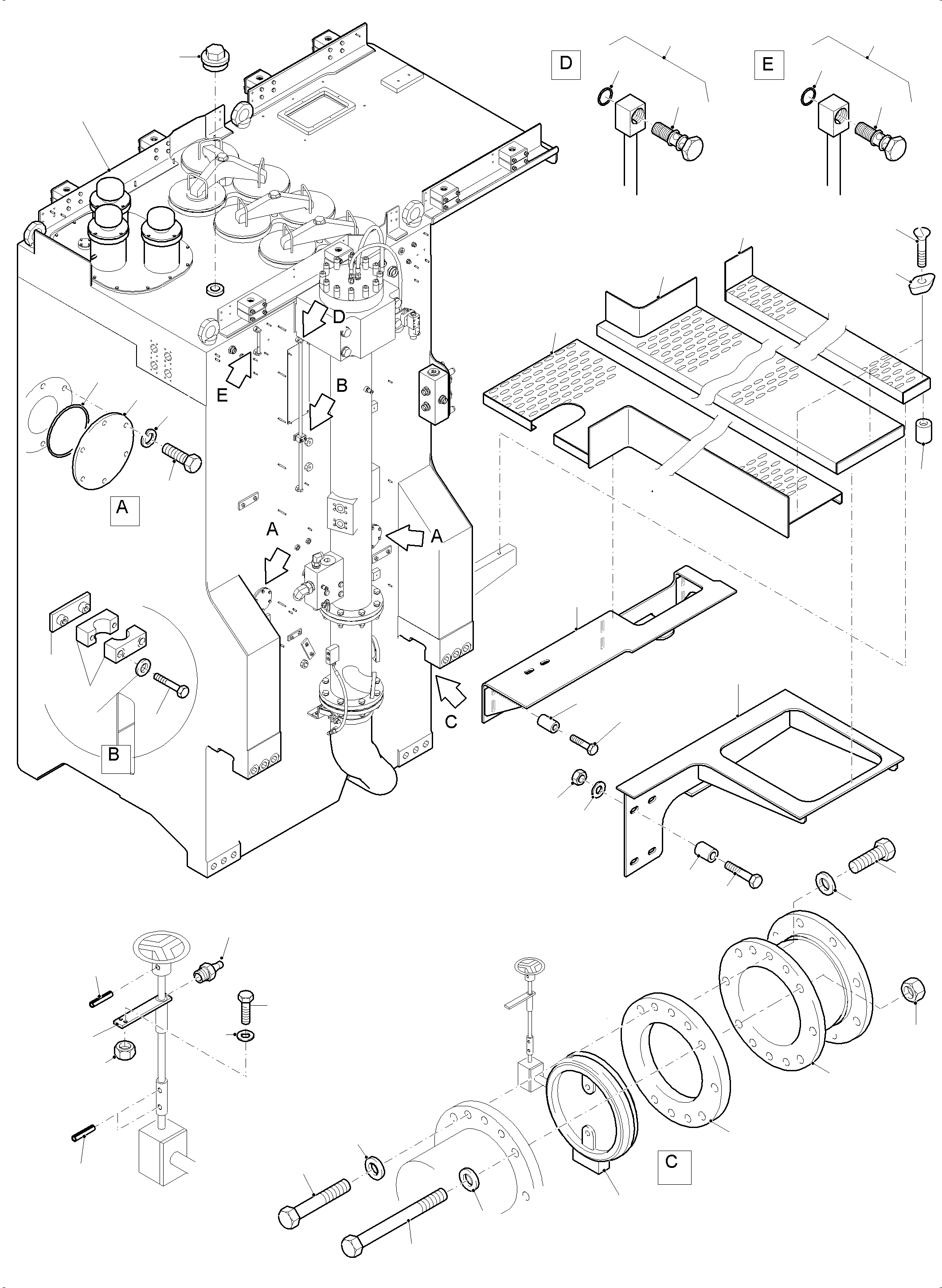 Oil tank  MB 992 828 40 KOMATSU