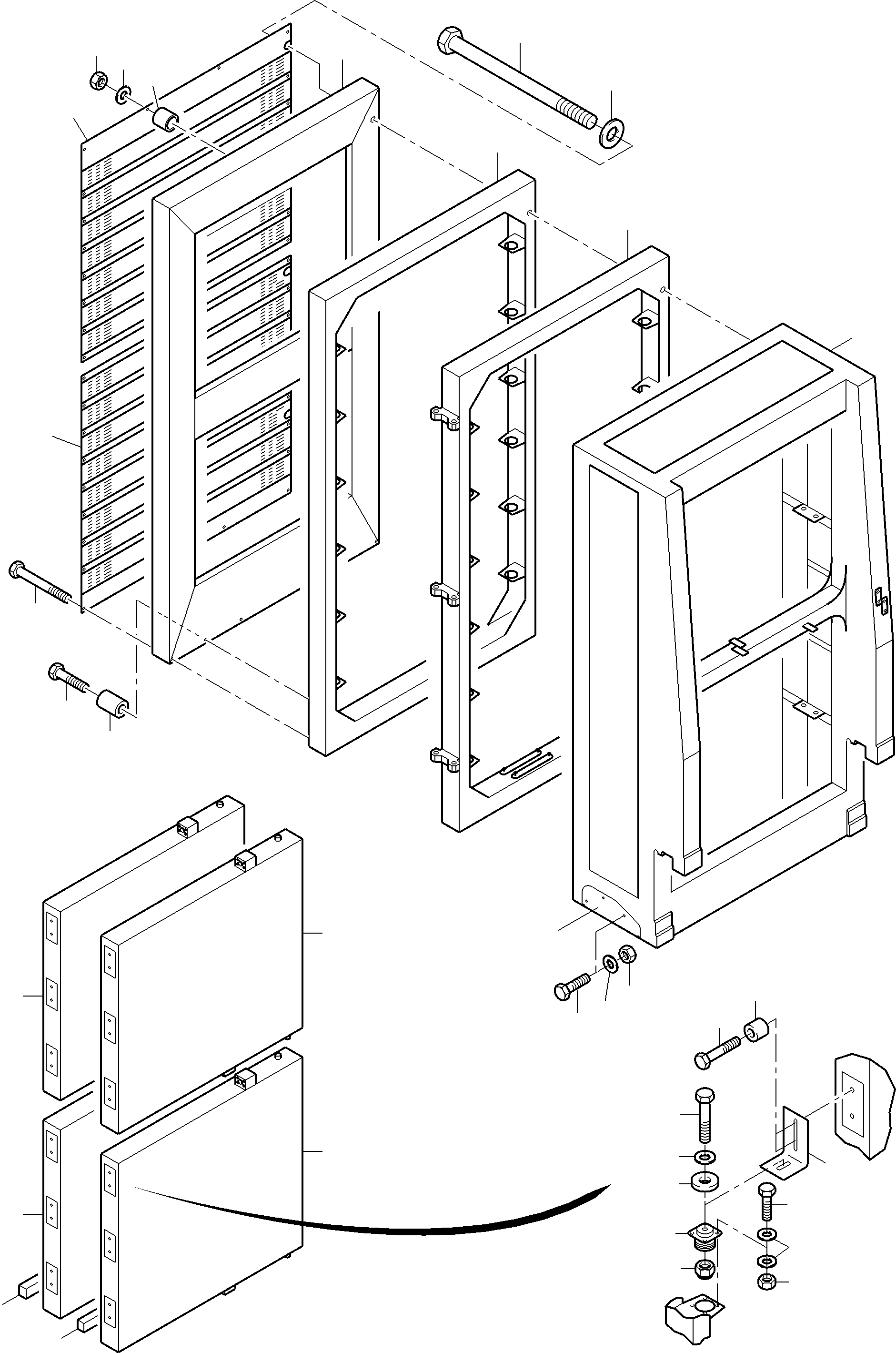 Cooler frame MB 992 839 40 KOMATSU