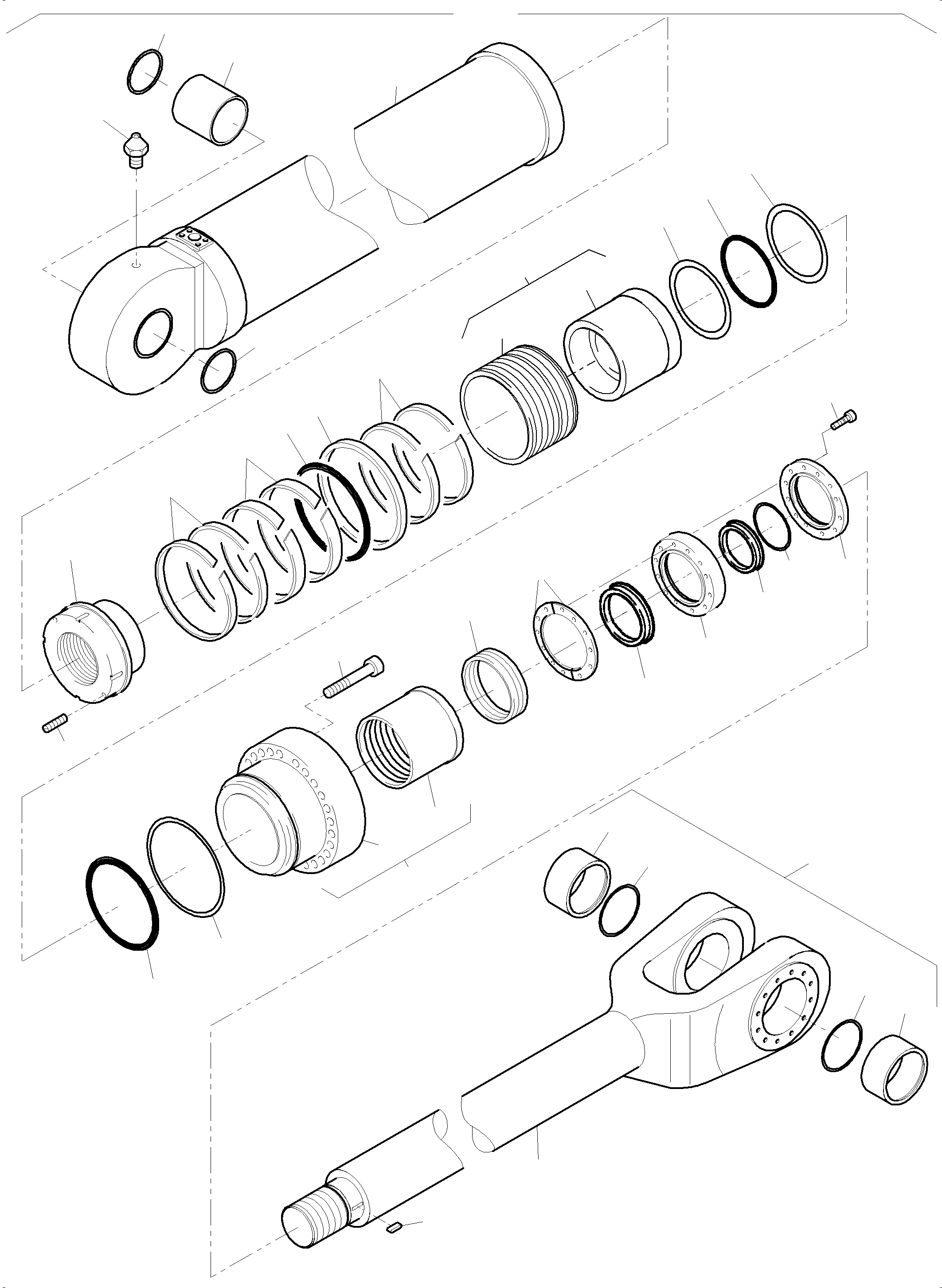 Seal kit for piston fig-nos.15-18,24,25 799 775 73 KOMATSU