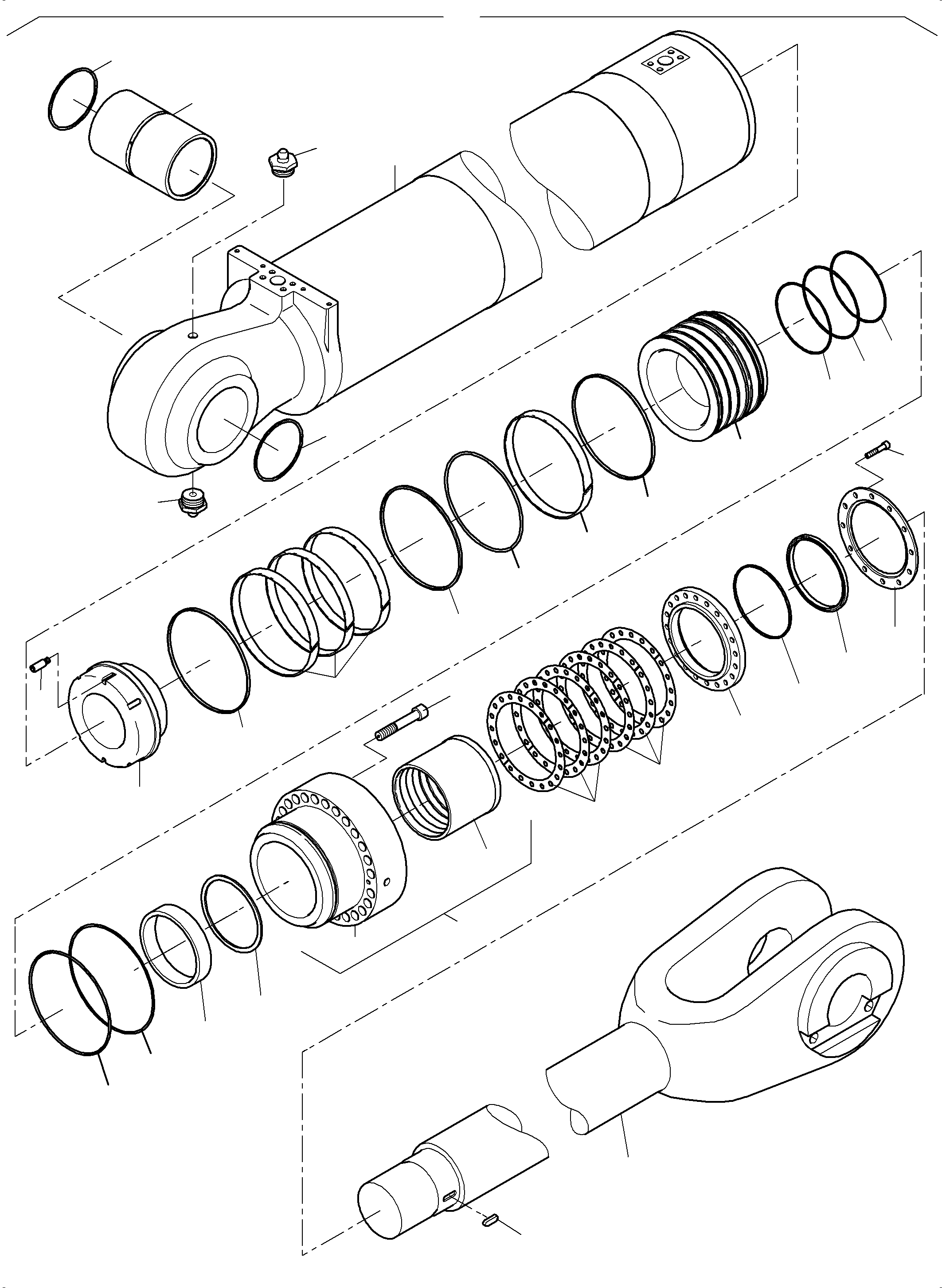 Seal kit for piston fig-nos.09-12,18,19 799 871 73 KOMATSU