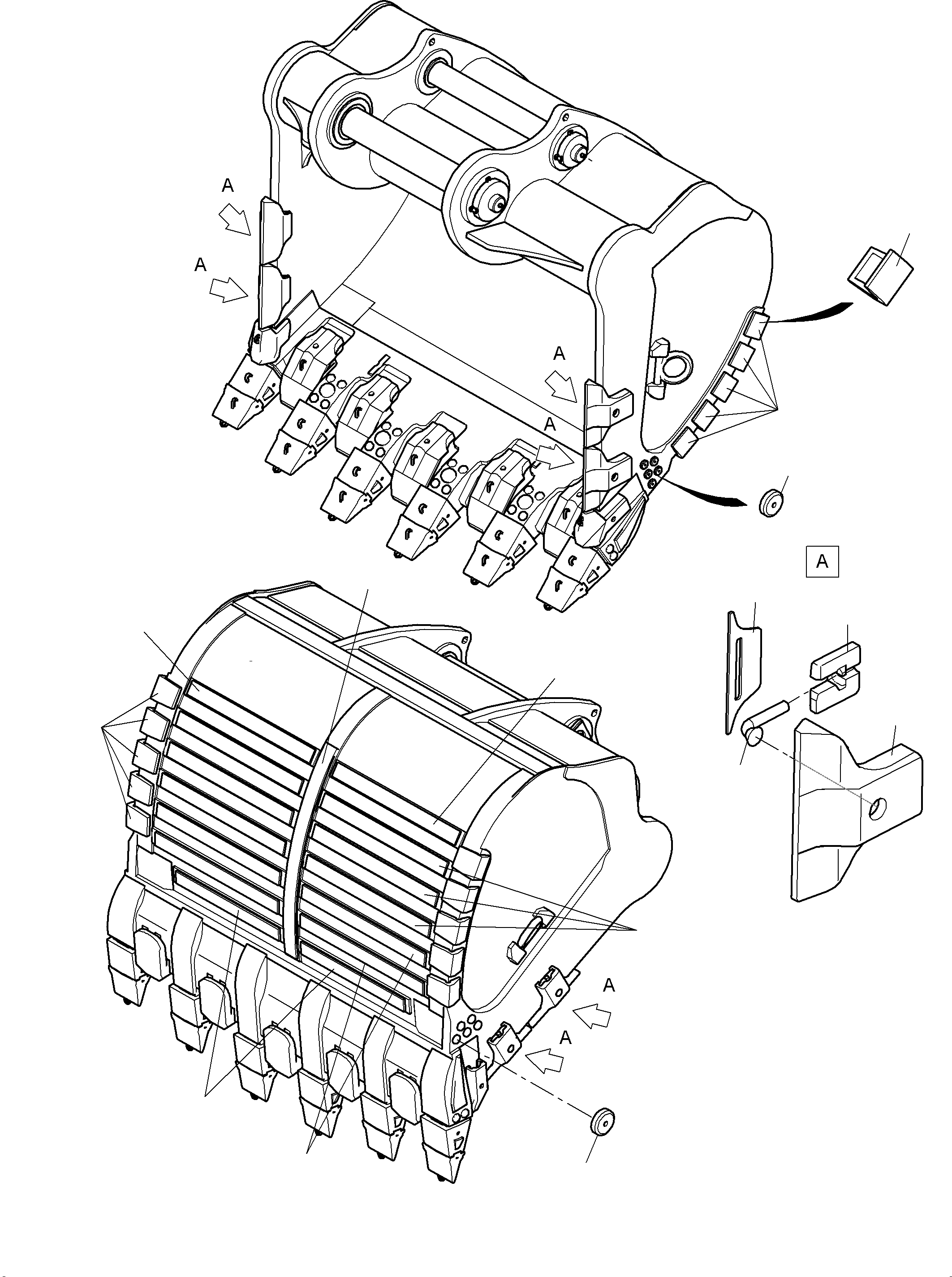 Bucket heel shroud 998 938 40 KOMATSU