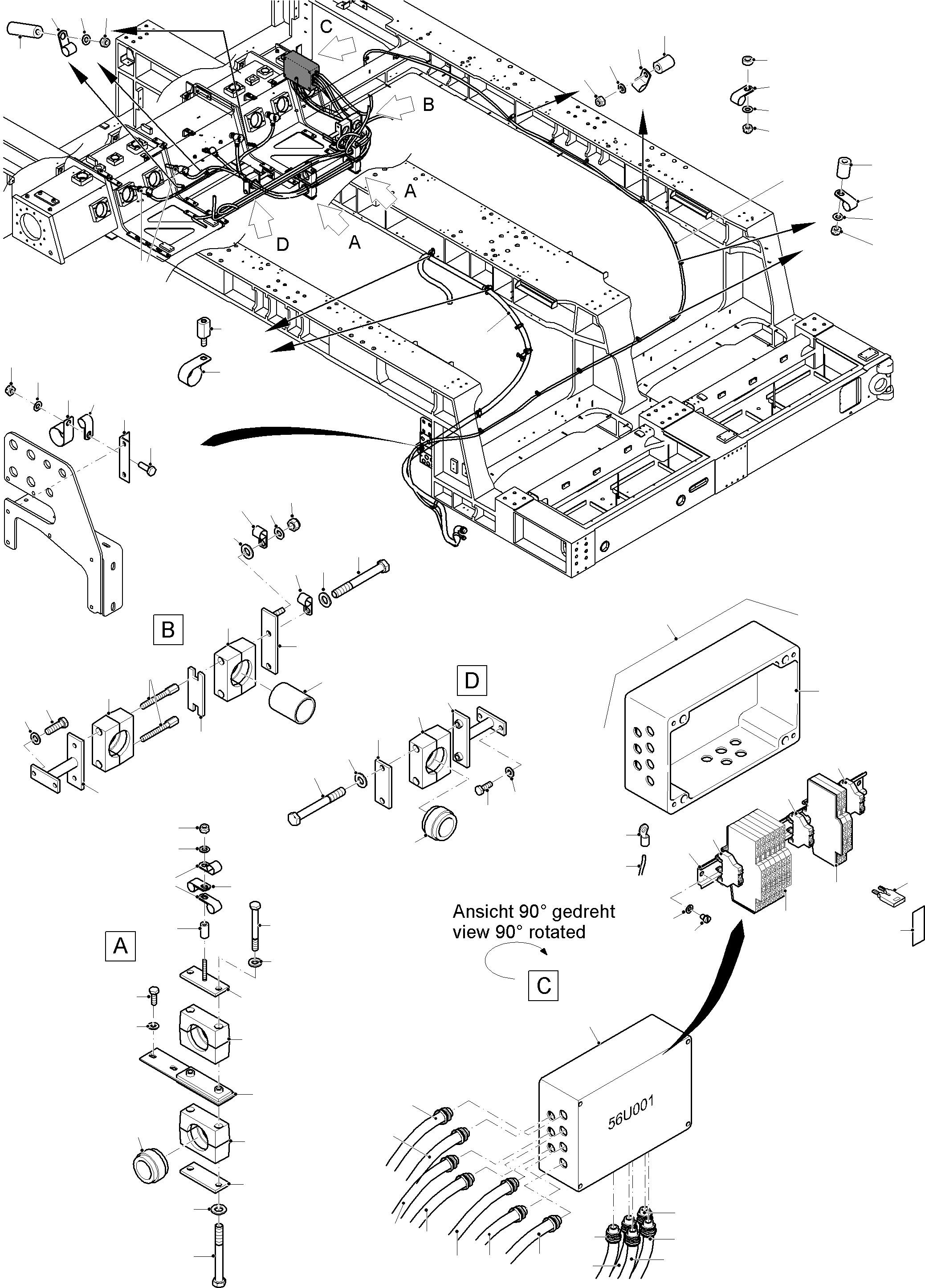 Switch box 59U001 995 970 40 KOMATSU