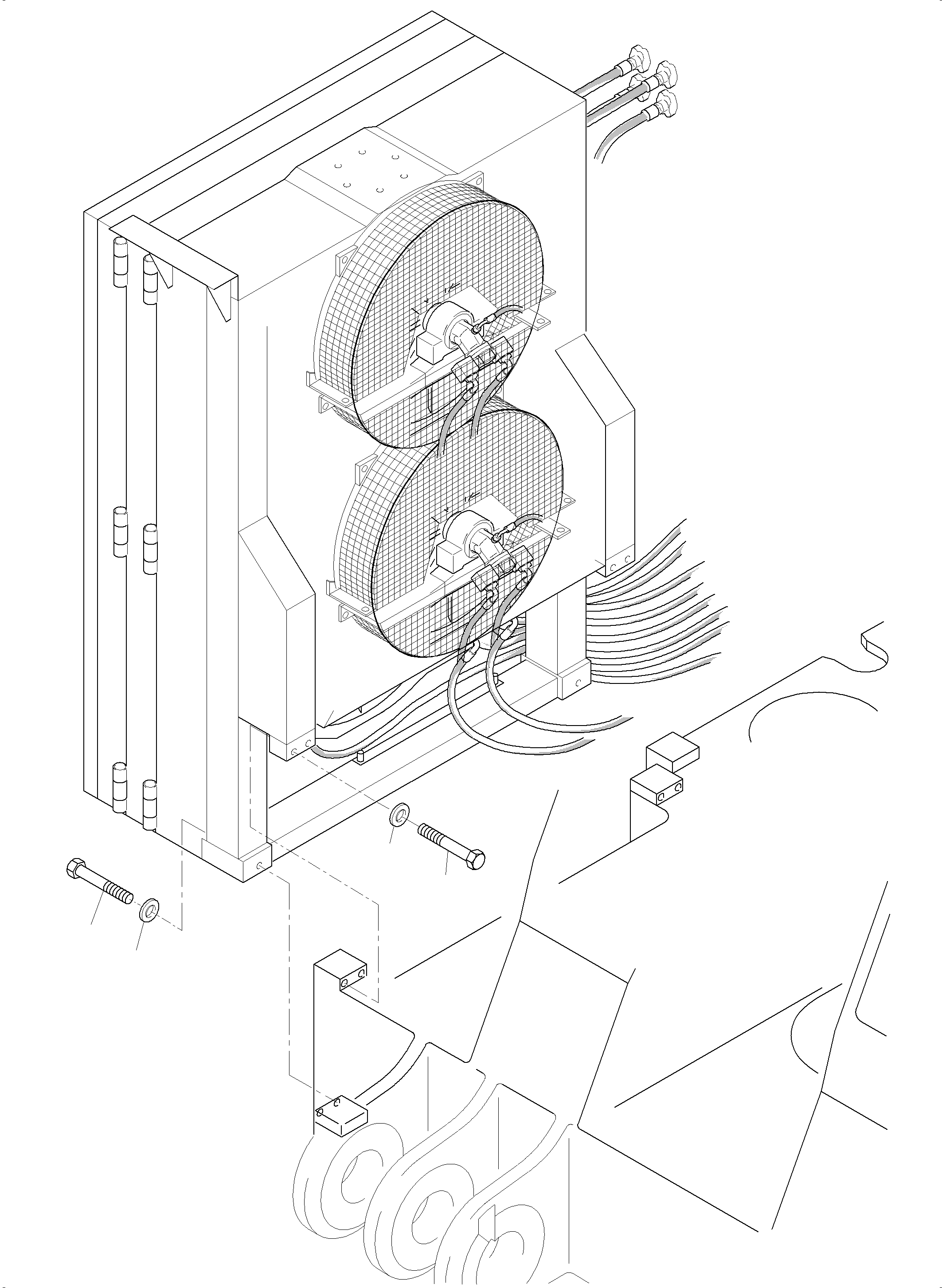 Oil cooler door 925 766 40 KOMATSU