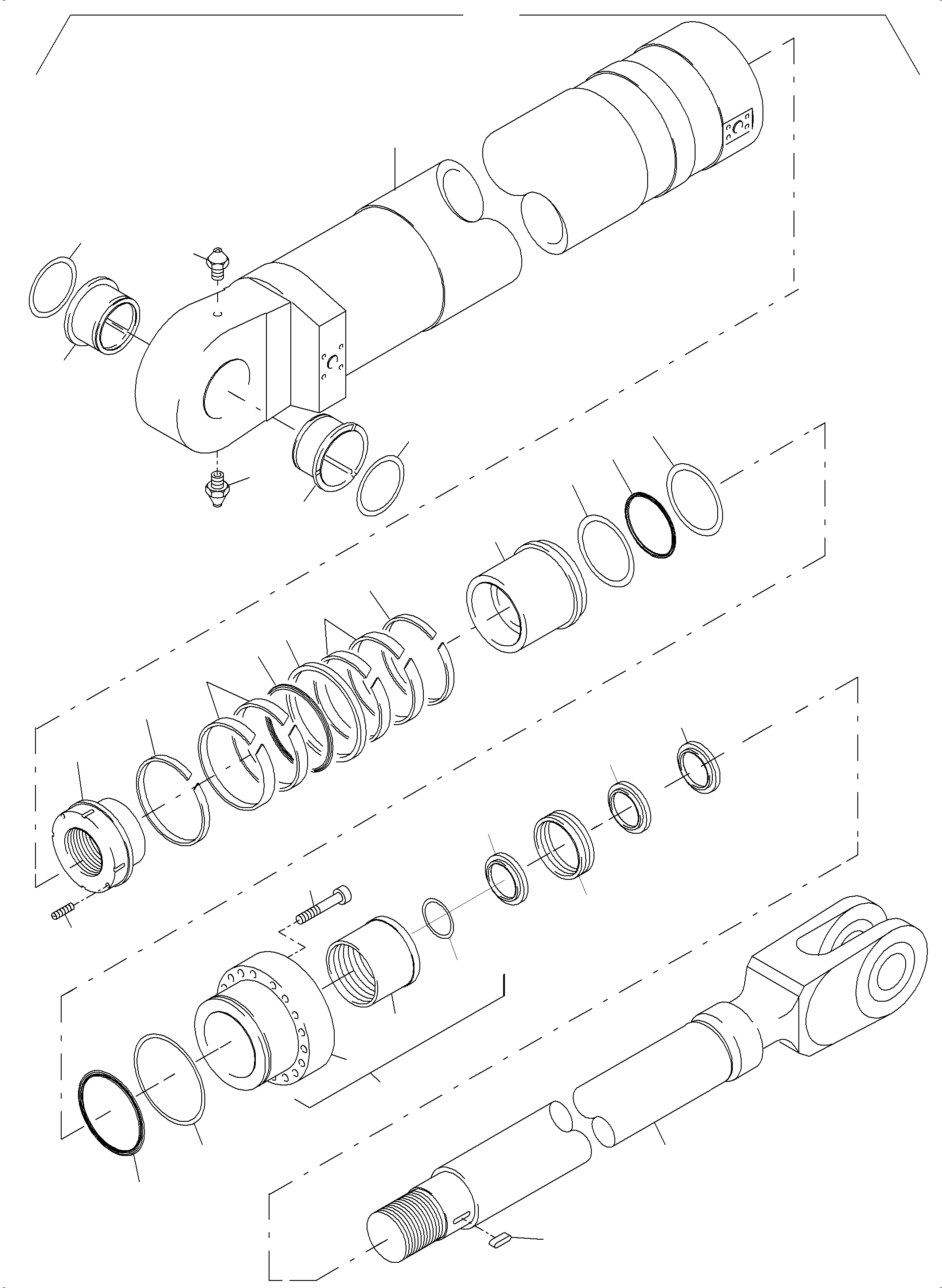 Hydraulic Cylinder assy. (Cold weather design) 938 835 40 KOMATSU