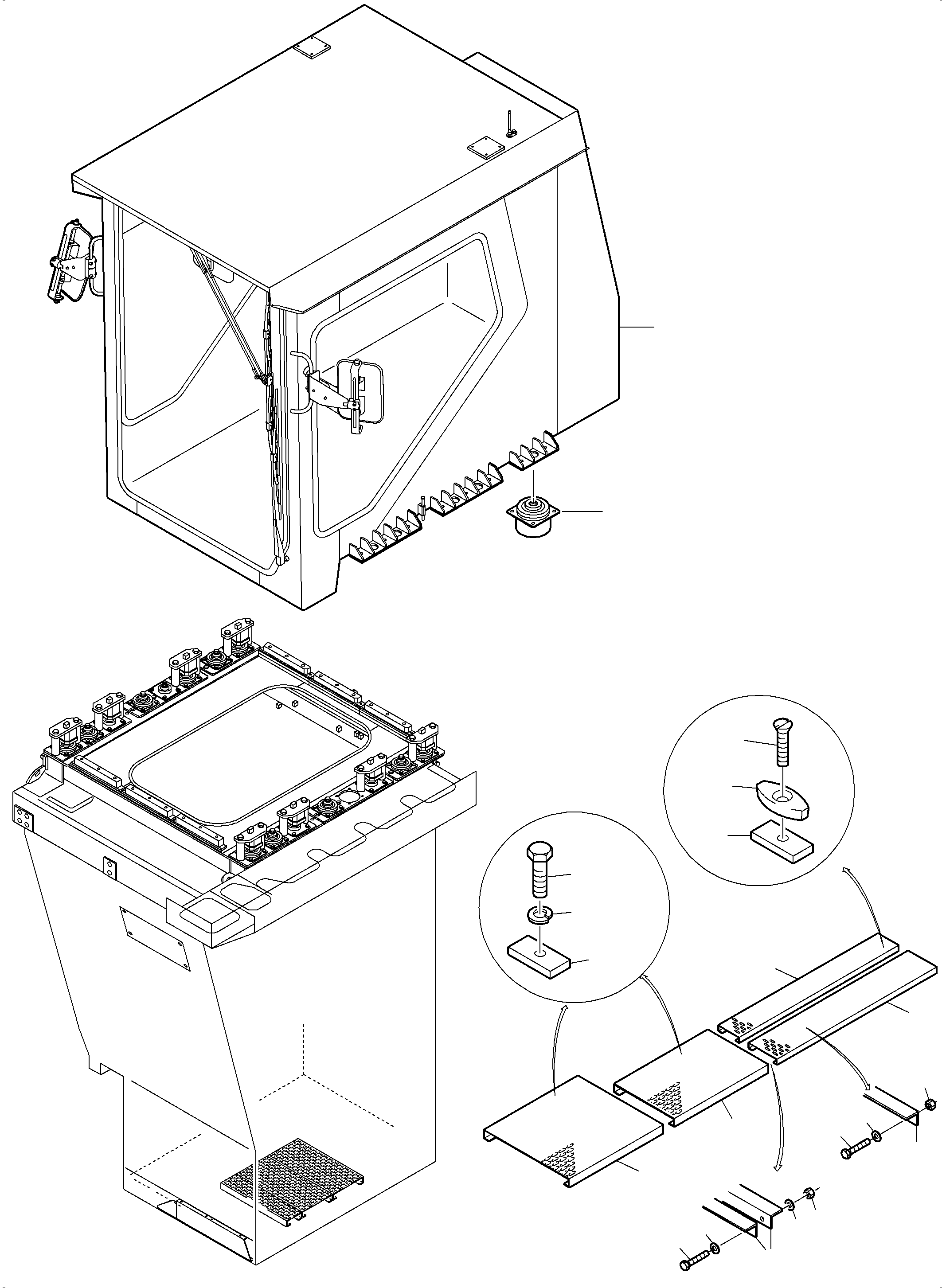 Adaptor plate 3 2A2-54-12640 KOMATSU