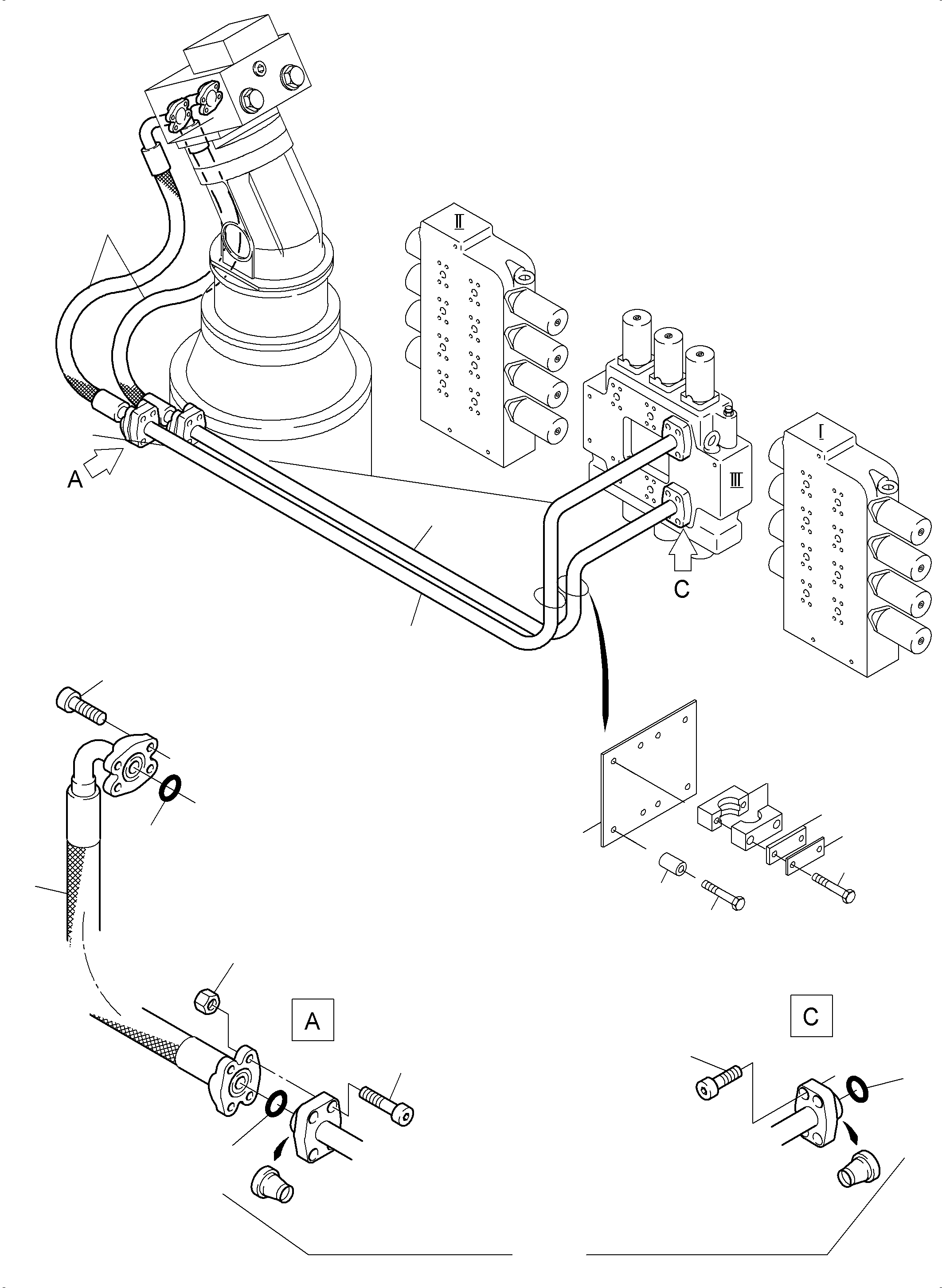 Hose assy. DN 40x1130 2A2-62-11790 KOMATSU