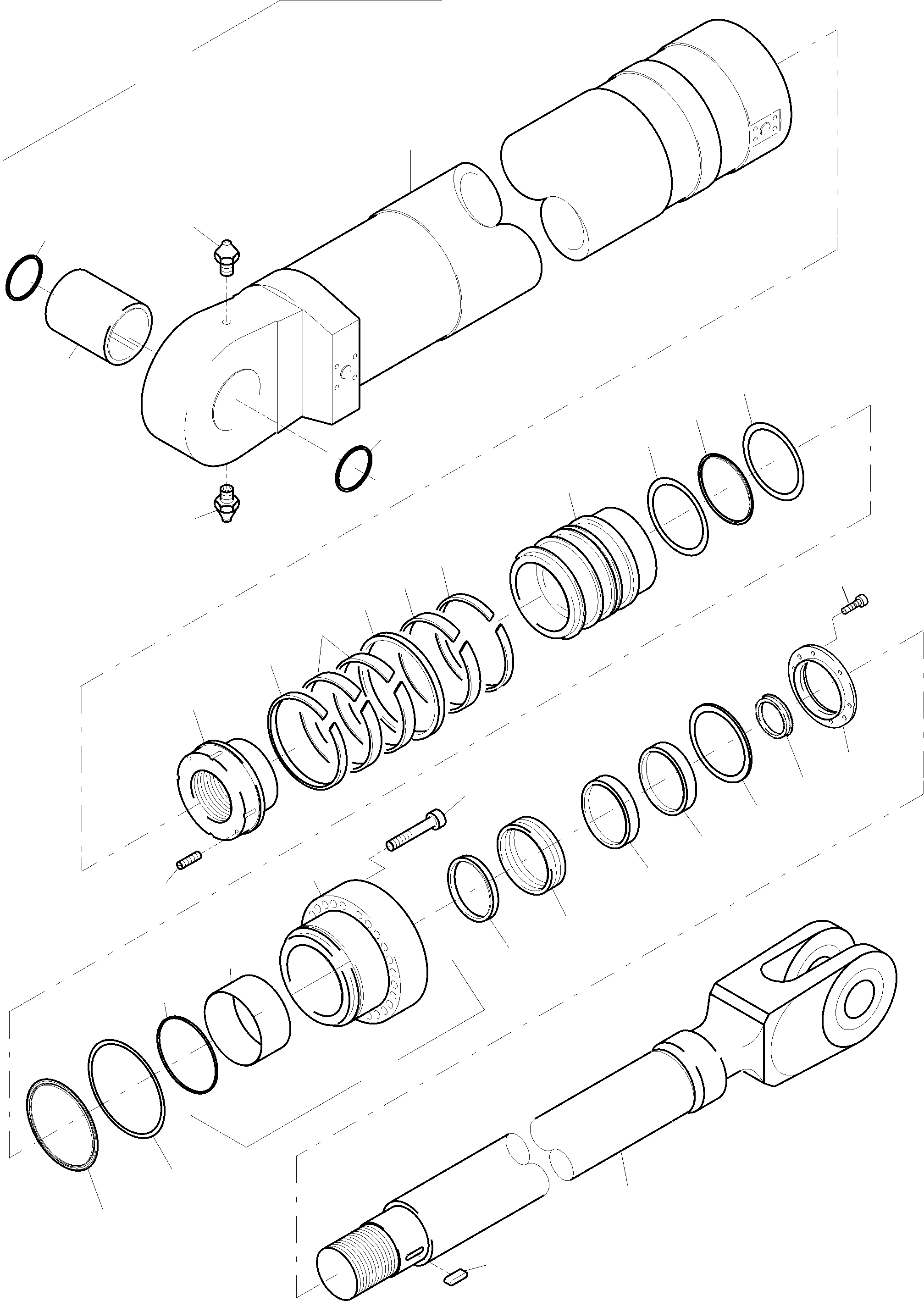 Hydraulic Cylinder assy. 982 245 40 KOMATSU