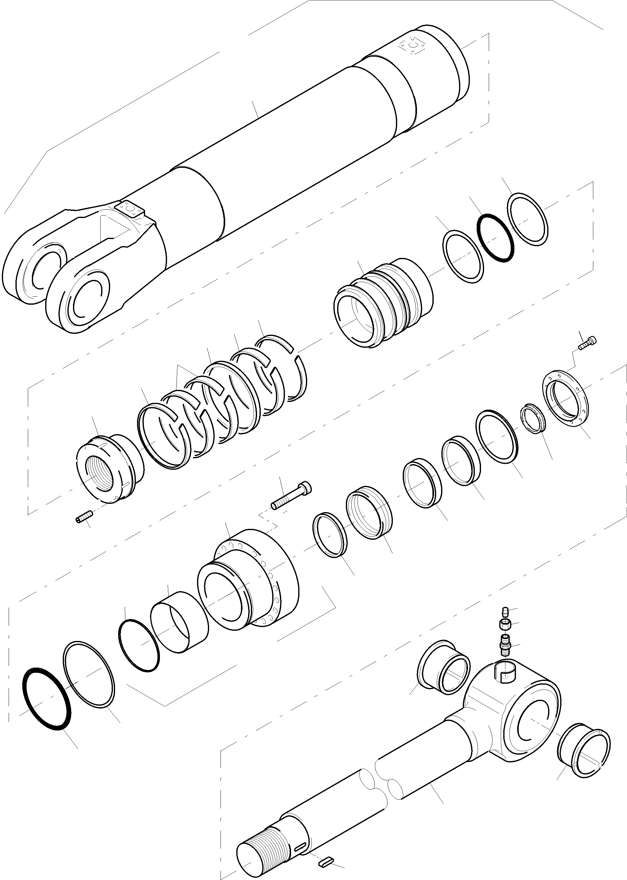 Hydraulic cylinder assy. 982 240 40 KOMATSU